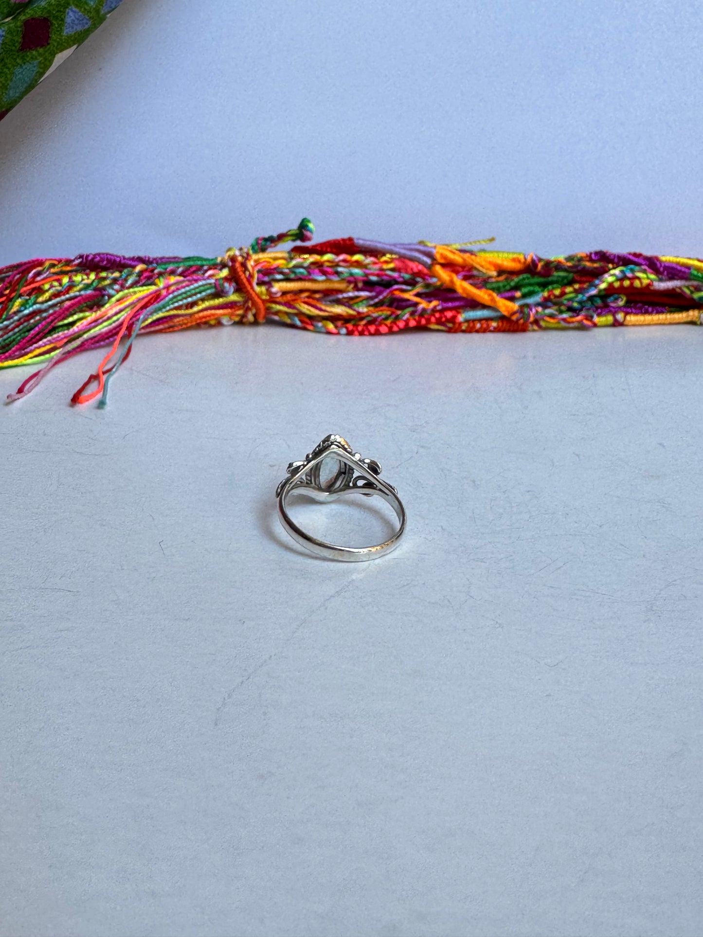 Anello argento 925 acquamarina misura 14/15 - 9UM