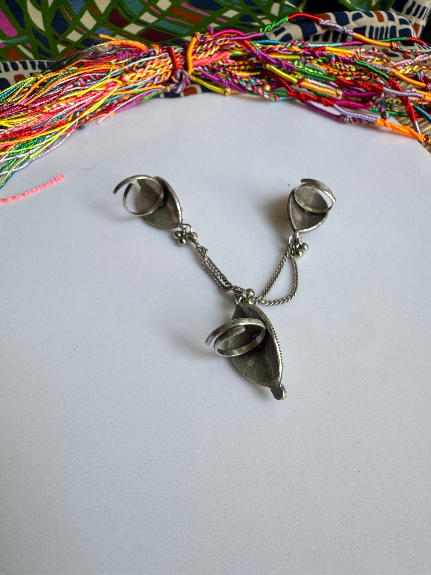 Antique vintage triple ring