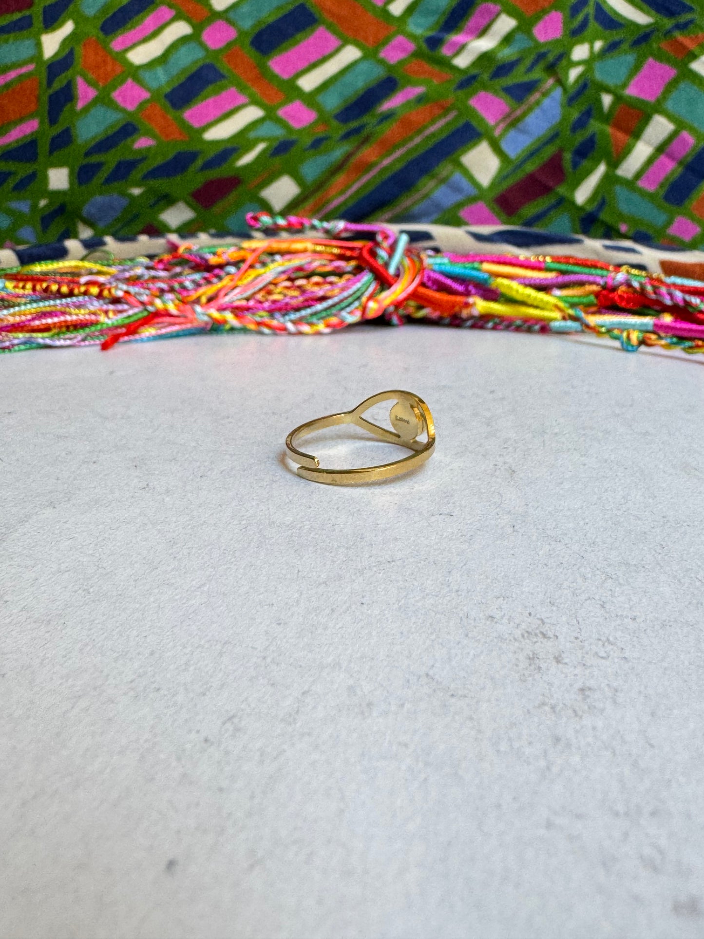 Rose gold steel ring