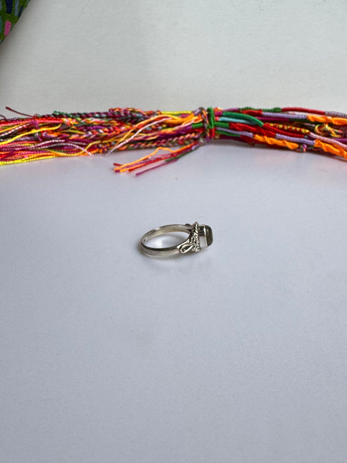 Anello argento 925 labradorite misura 17 - 37SZ