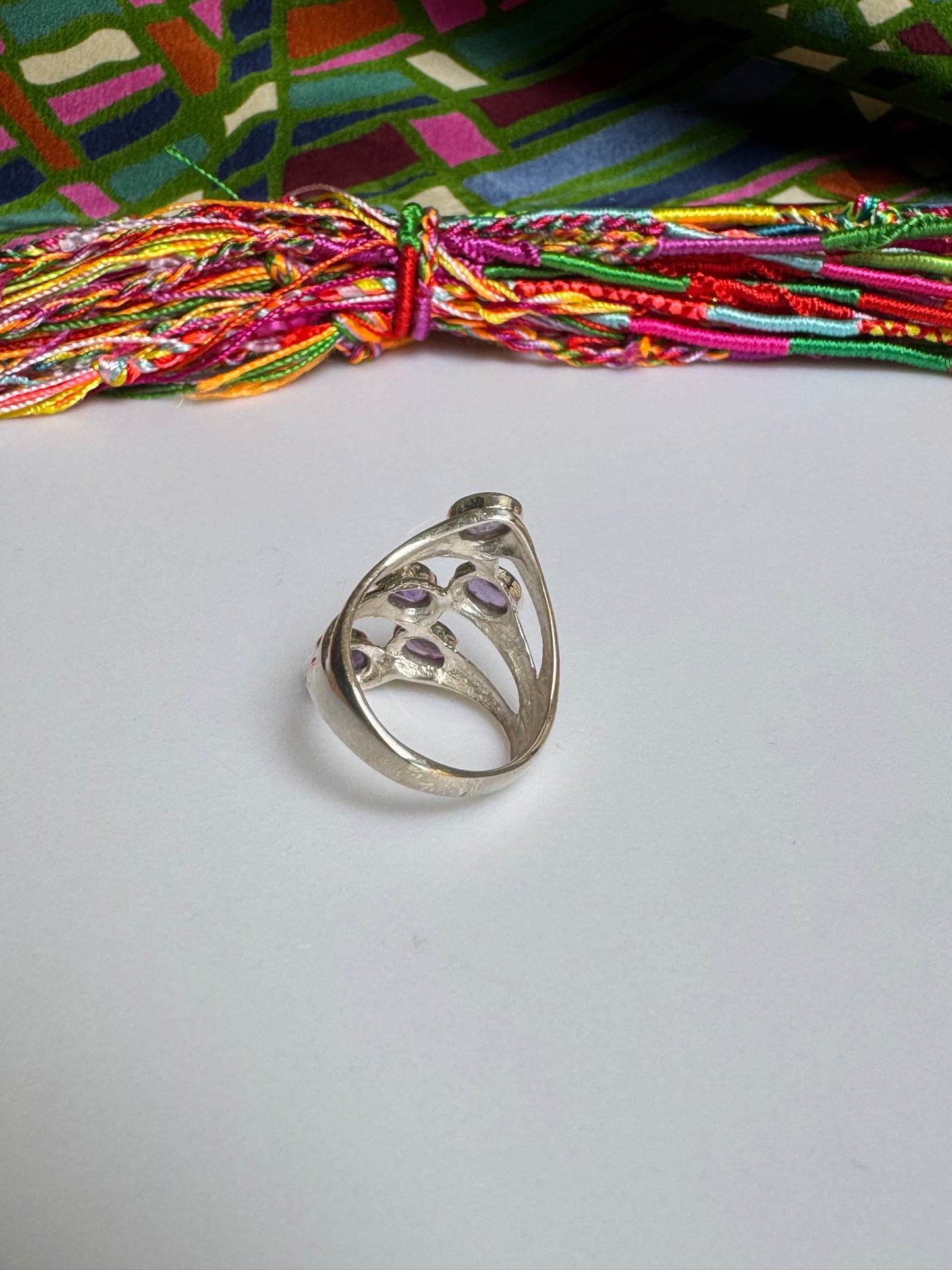925 silver amethyst ring size 19/20 - 6A