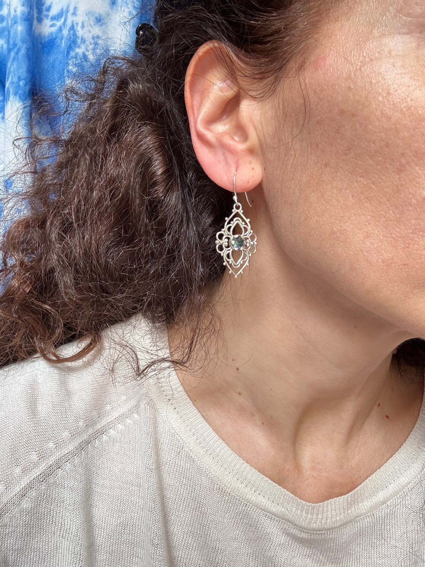 Orecchini argento 925 mystic stone R1