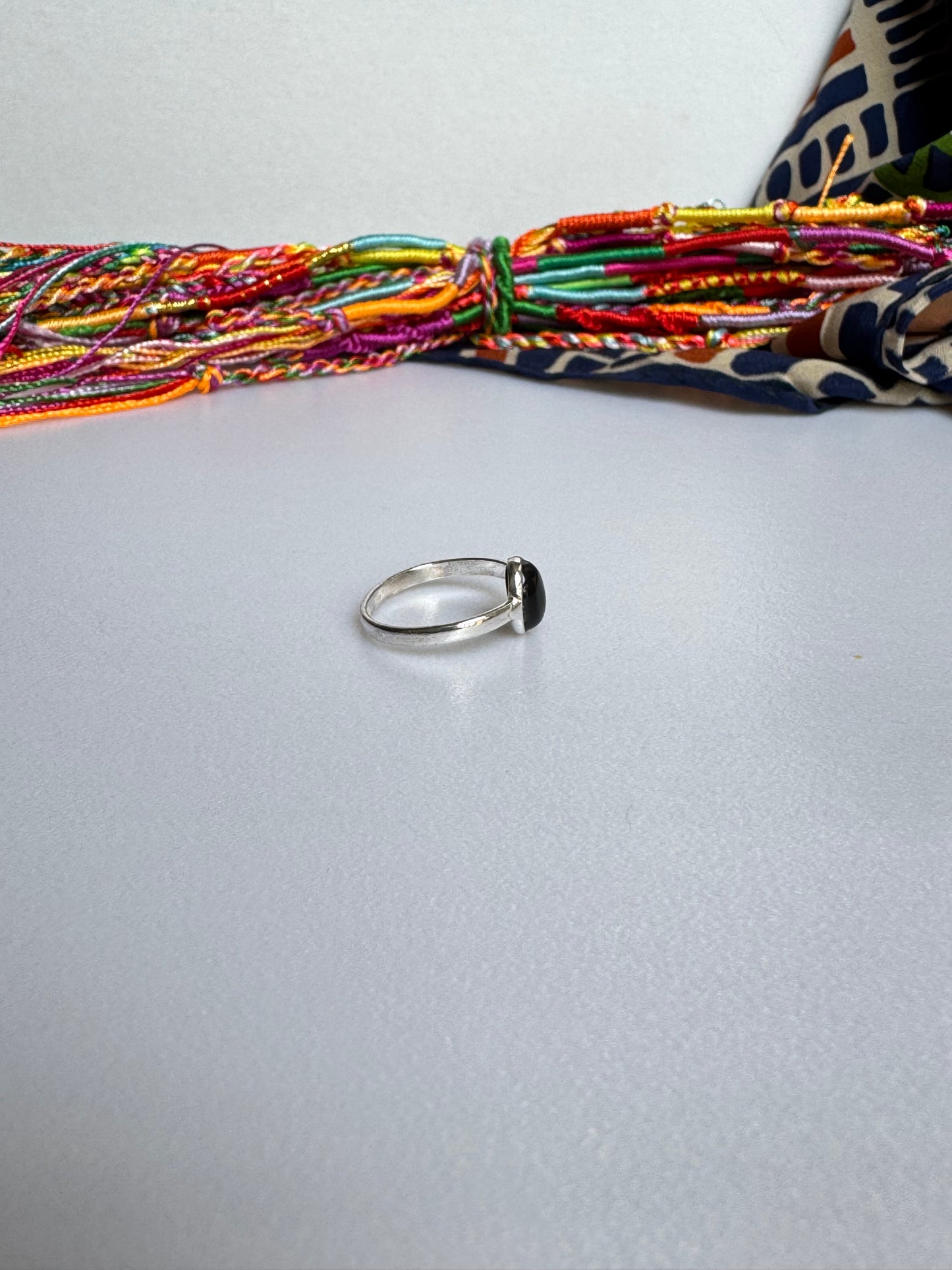 Anello argento onice nero misura 9 - 18ON