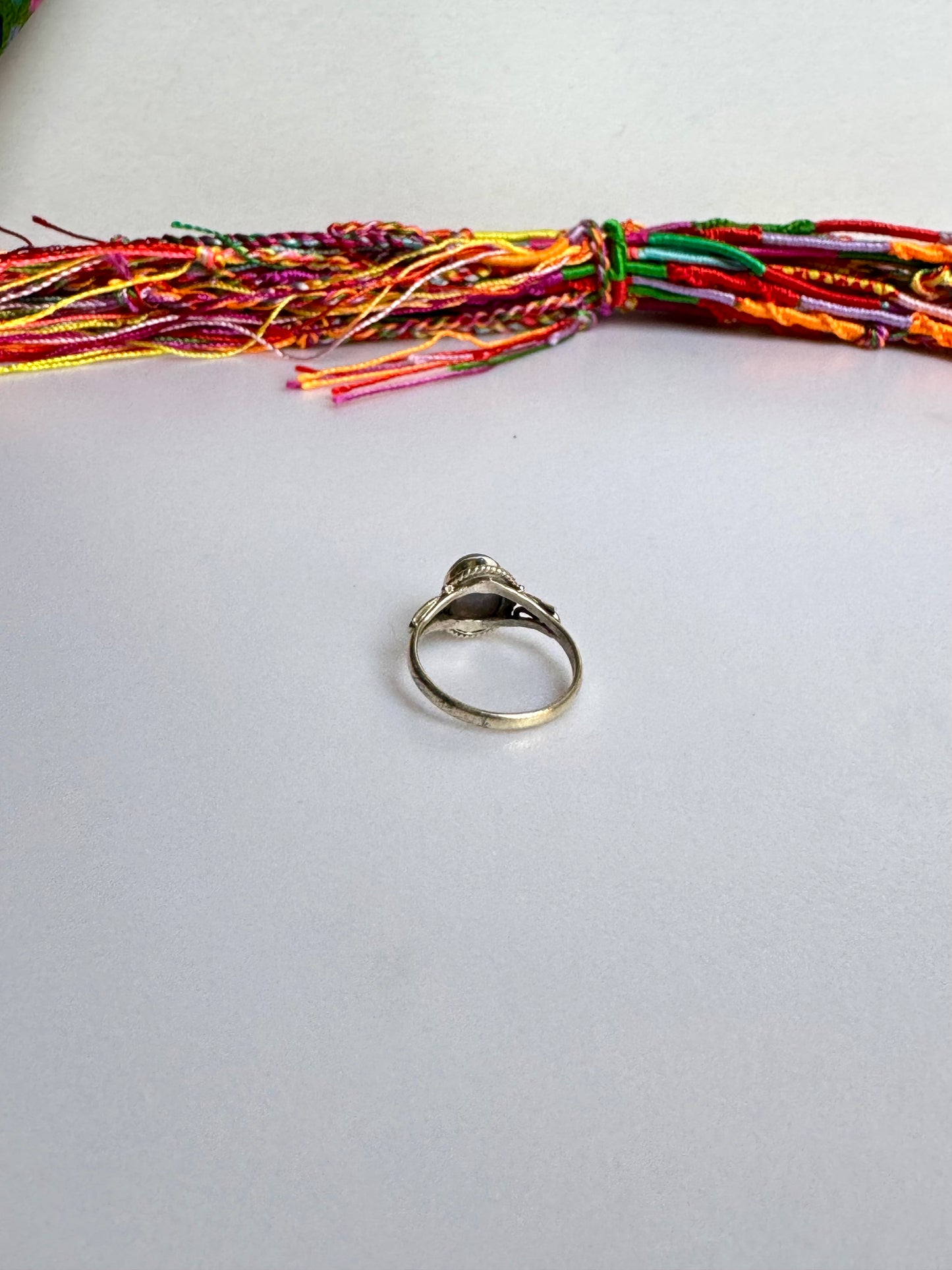 Anello argento 925 labradorite misura 14/15 - 34SZ