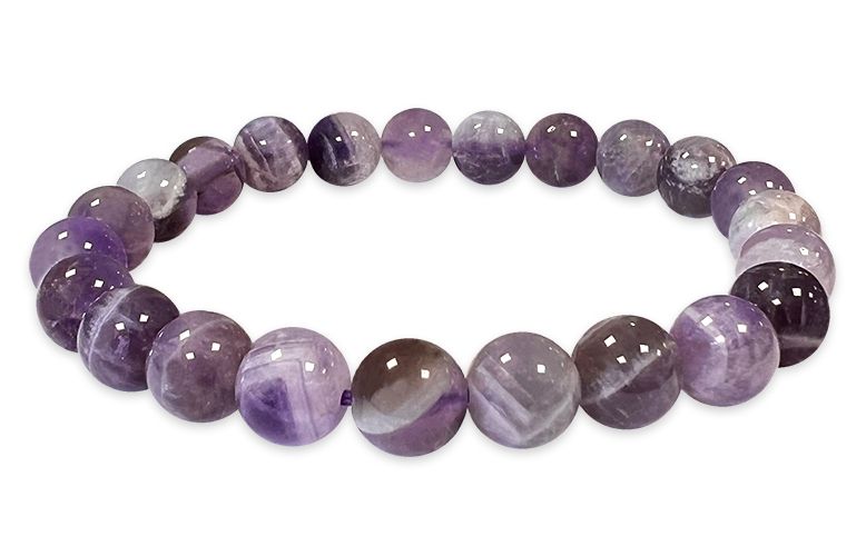 Umwickeltes elastisches Armband mit Amethyststein