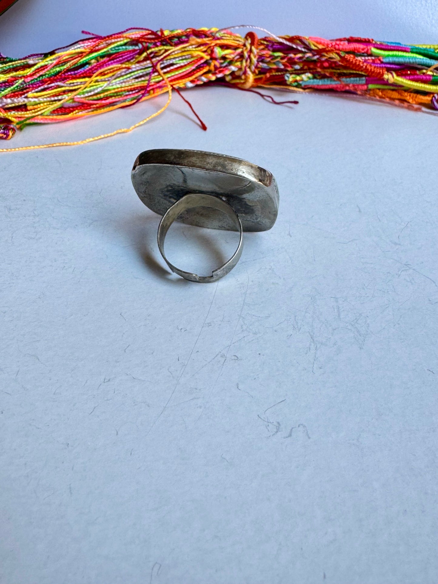 Anello antico pietra agata vintage regolabile