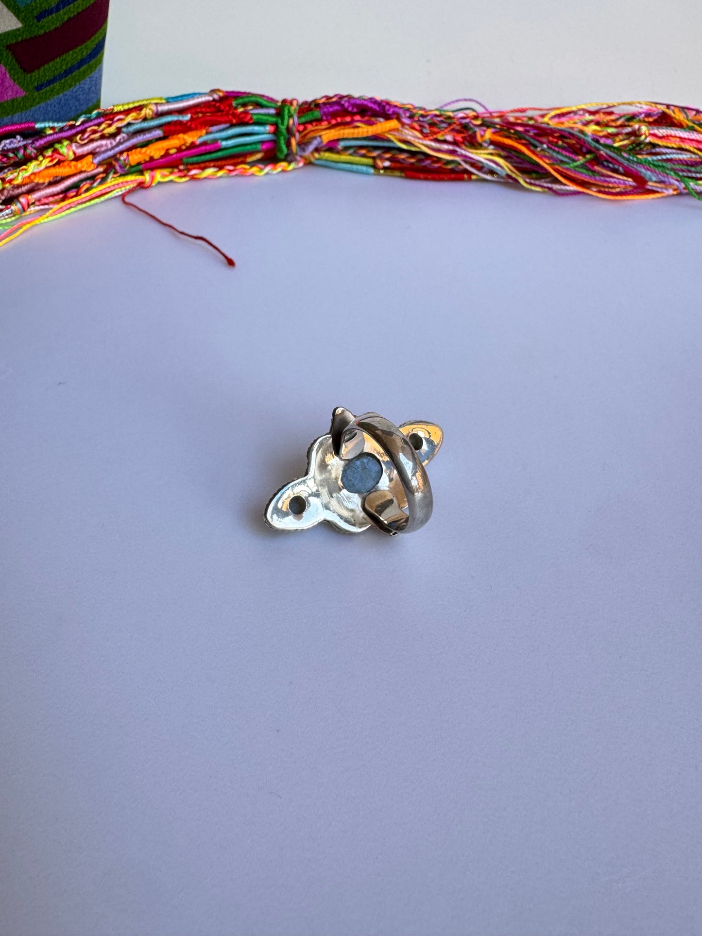 Anello argento 925 labradorite misura 12/13 - 11LAB