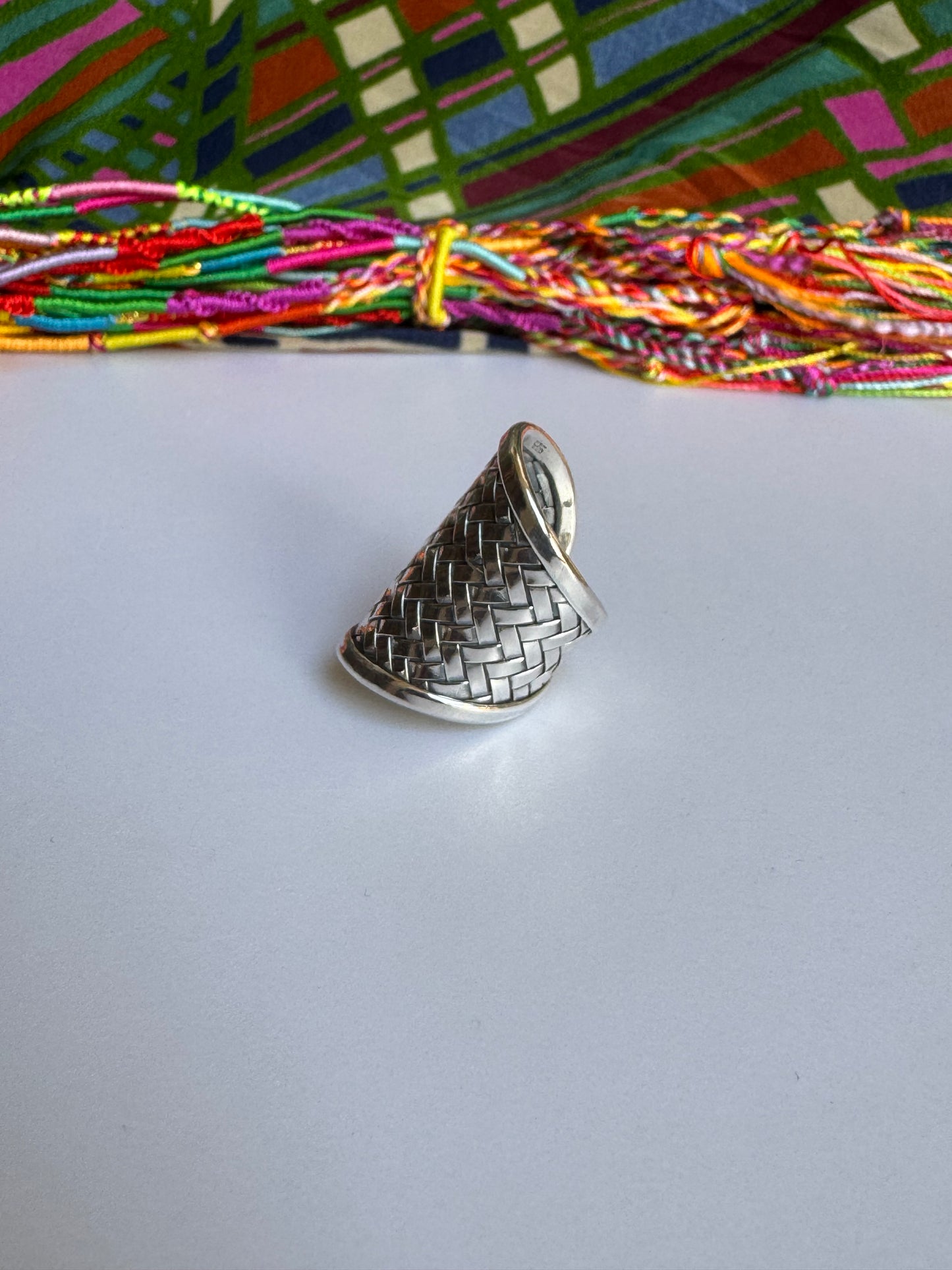 925 silver ring band size 17 - Z83