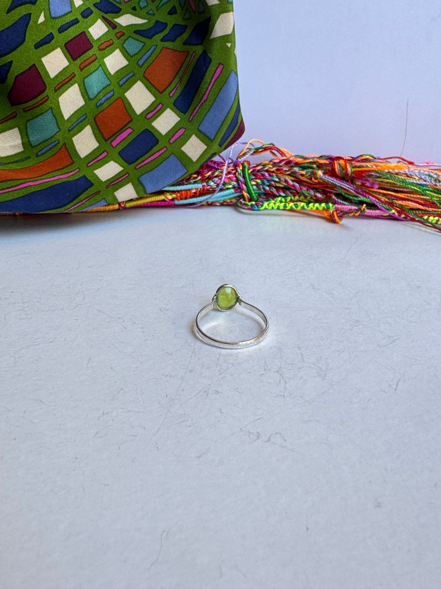 Anello argento 925 misura 10 forsterite 7WE