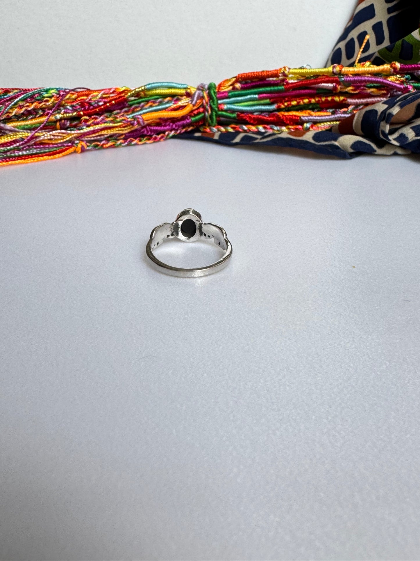 Anello argento onice nero misura 15 - 1ON