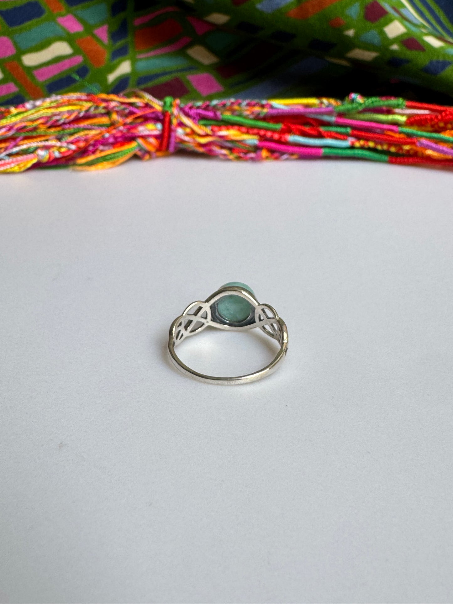 925 silver larimar ring size 17 5L