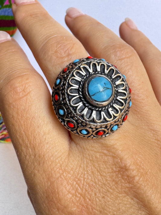 Anello vintage howlite misura 19