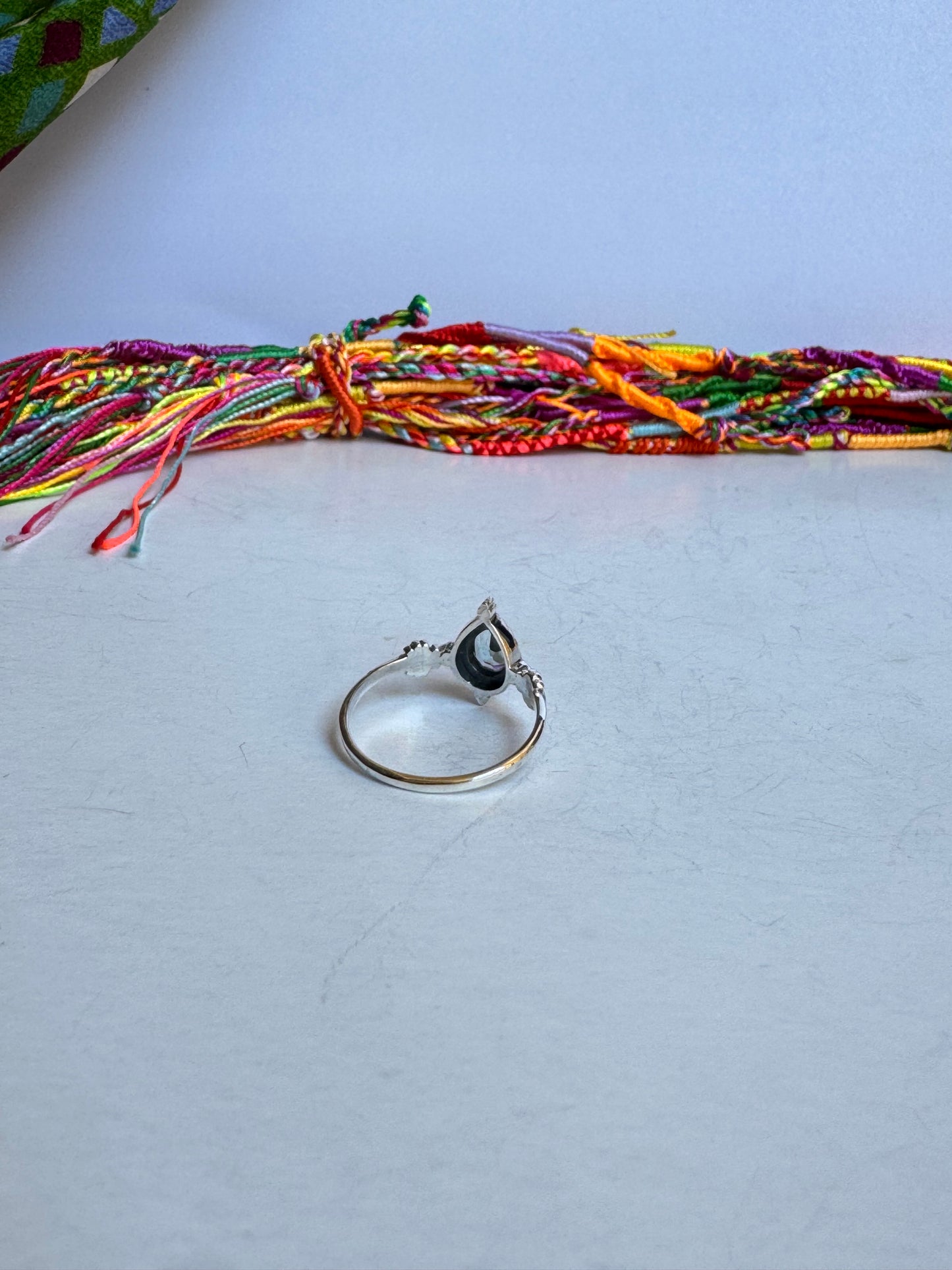 Anello argento 925 acquamarina misura 21/22 - 5UM