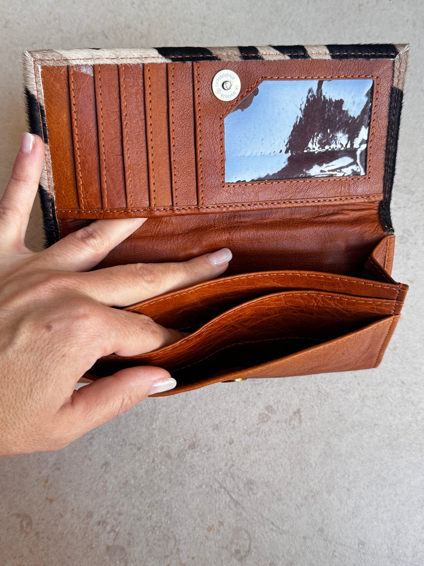 Portafoglio in pelle pelo