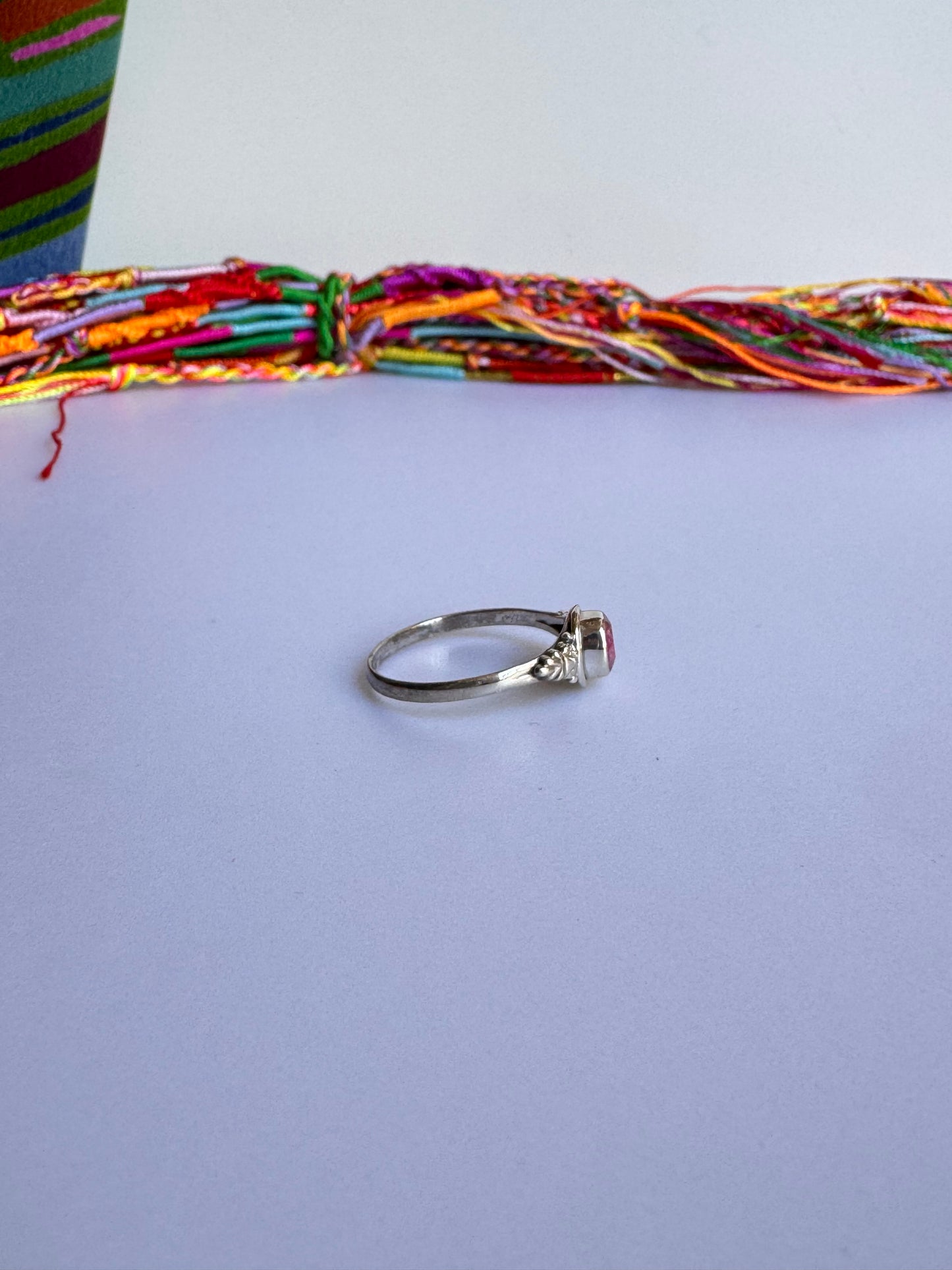 Anello argento 925 radice di rubino misura 22/23 M3