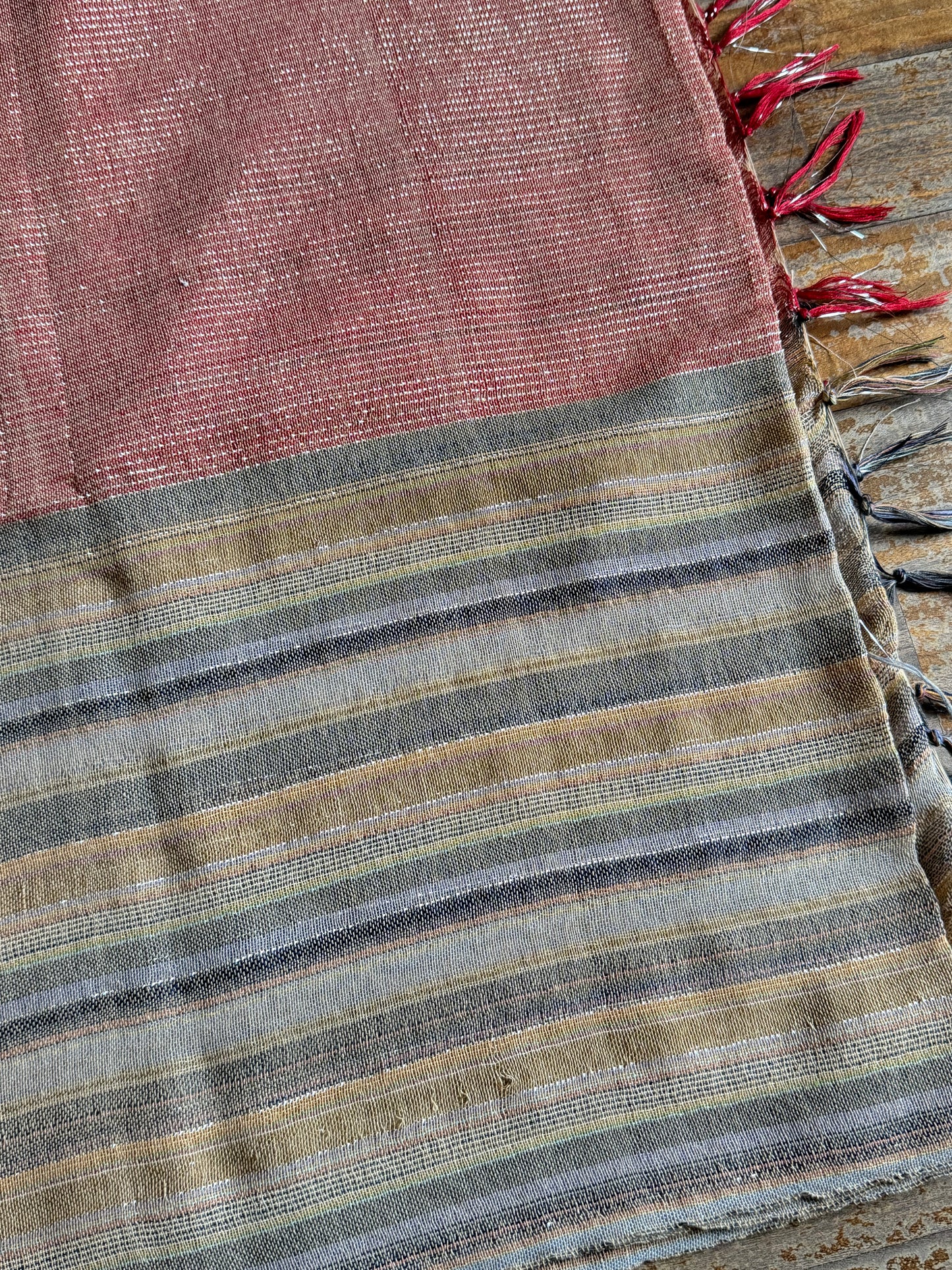 Pashmina scarf stole India green and pink