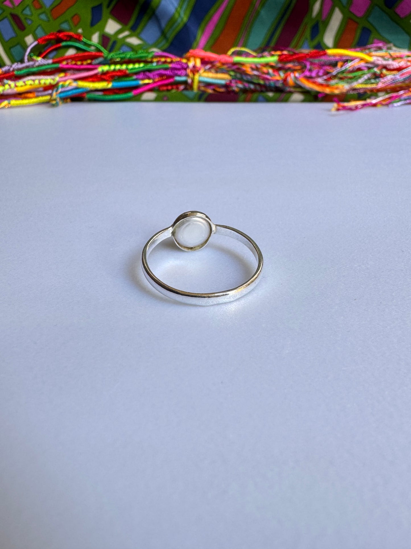 925 Silberring mit Flussperle Größe 19- F46