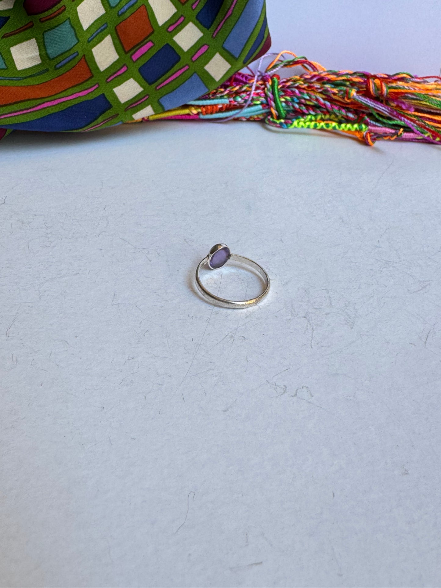 Anello argento 925 ametista misura 16 - 12WE