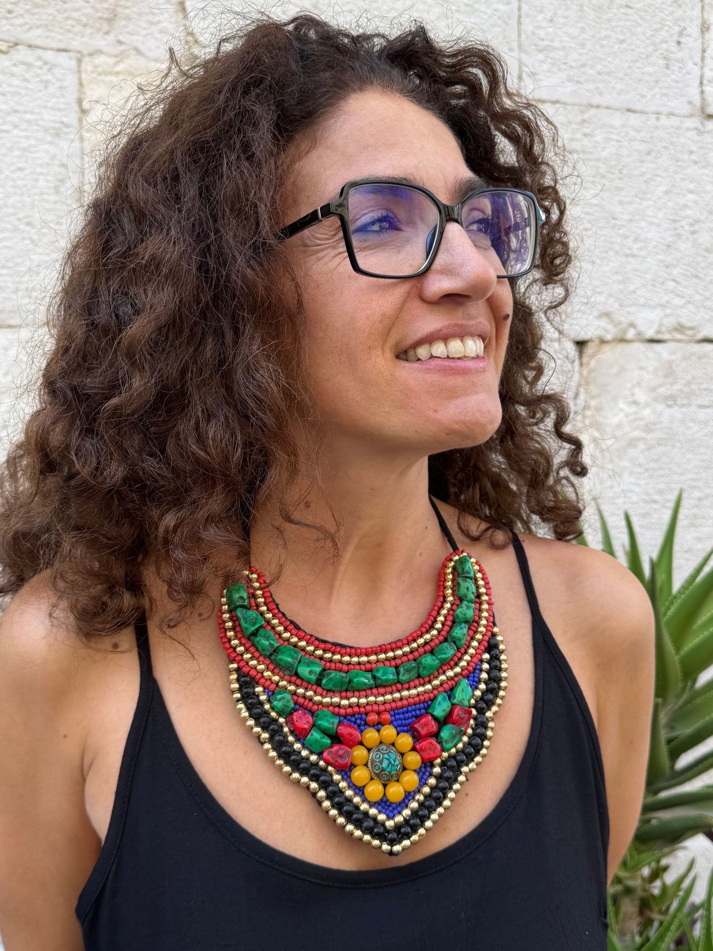 Nepalese bib necklace