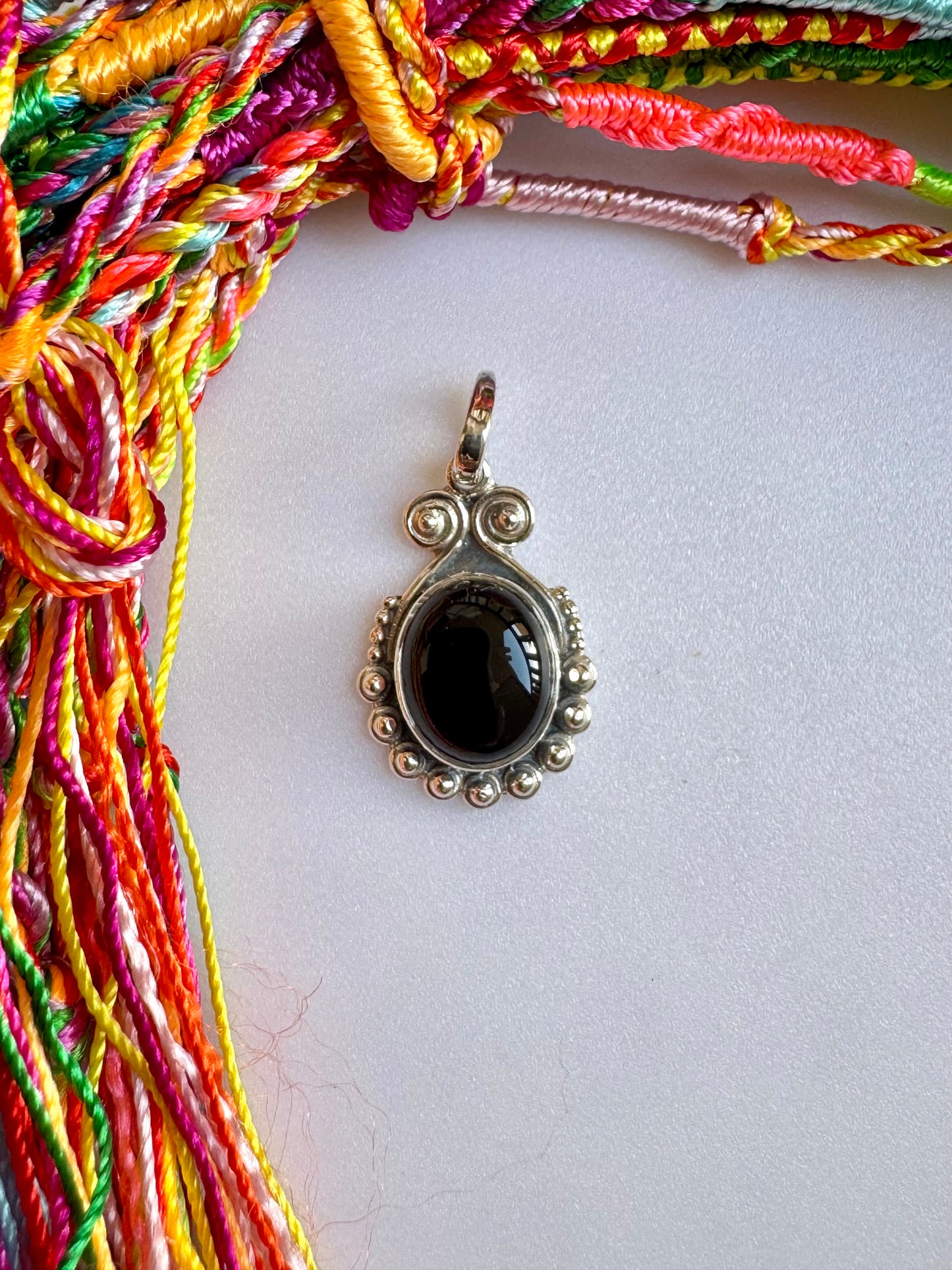 925 silver pendant black onyx C49