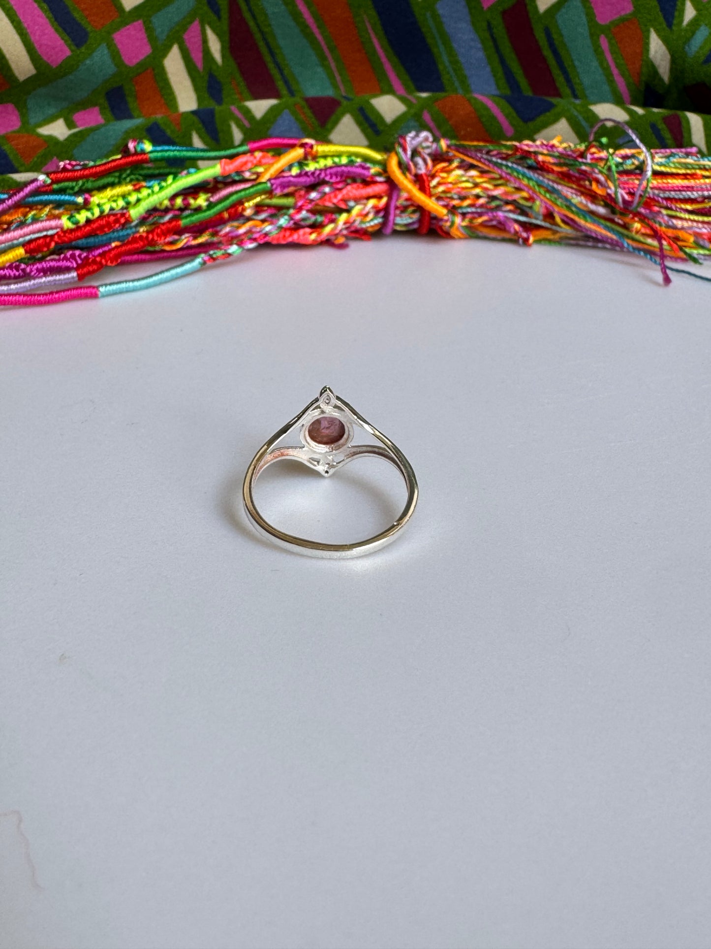 925 silver tourmaline ring size 21 - TA54