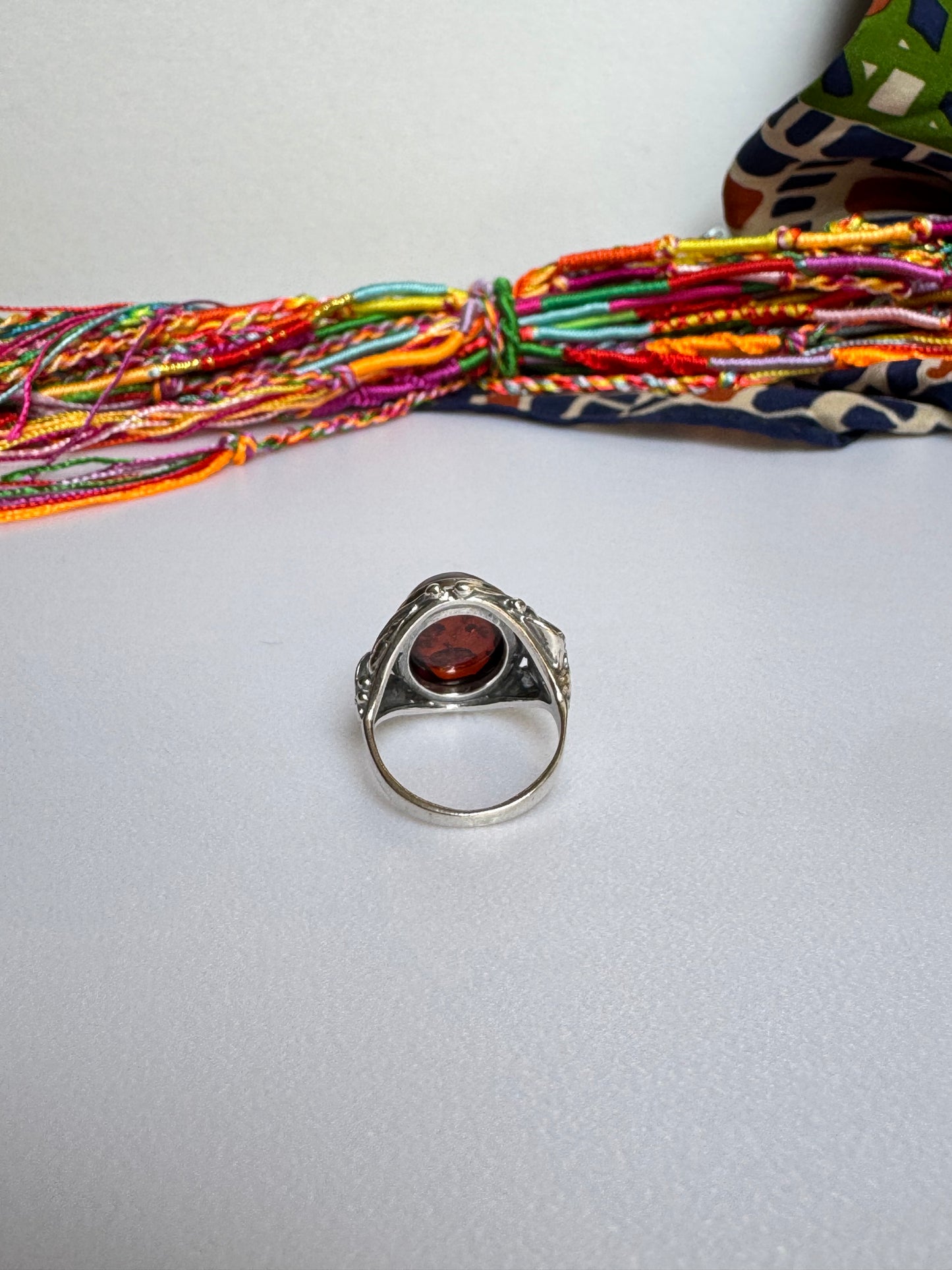 Anello argento 925 ambra misura 14/15 - 13AMB