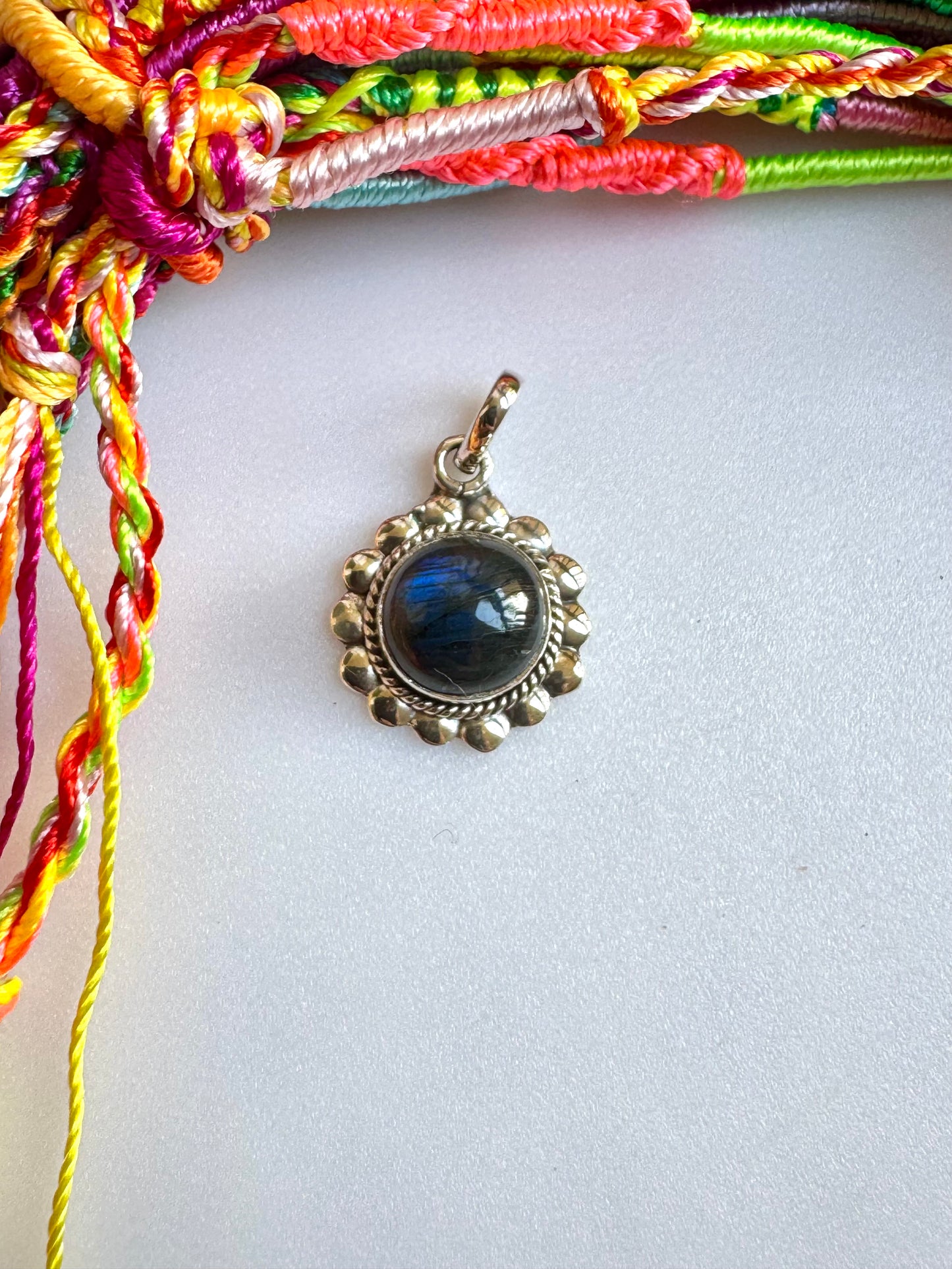 925 silver pendant labradorite C39