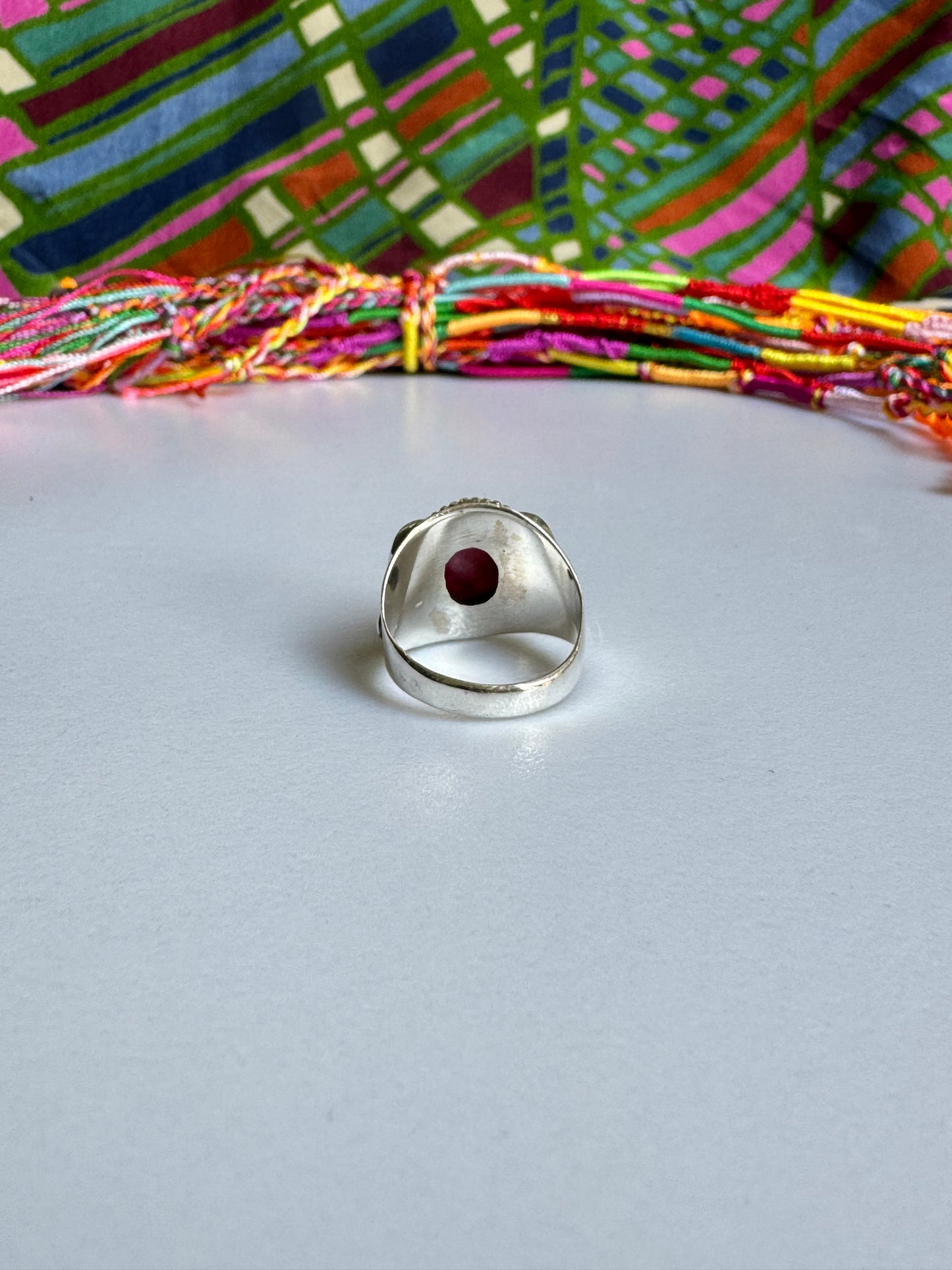 Anello argento925 radice di rubino E81