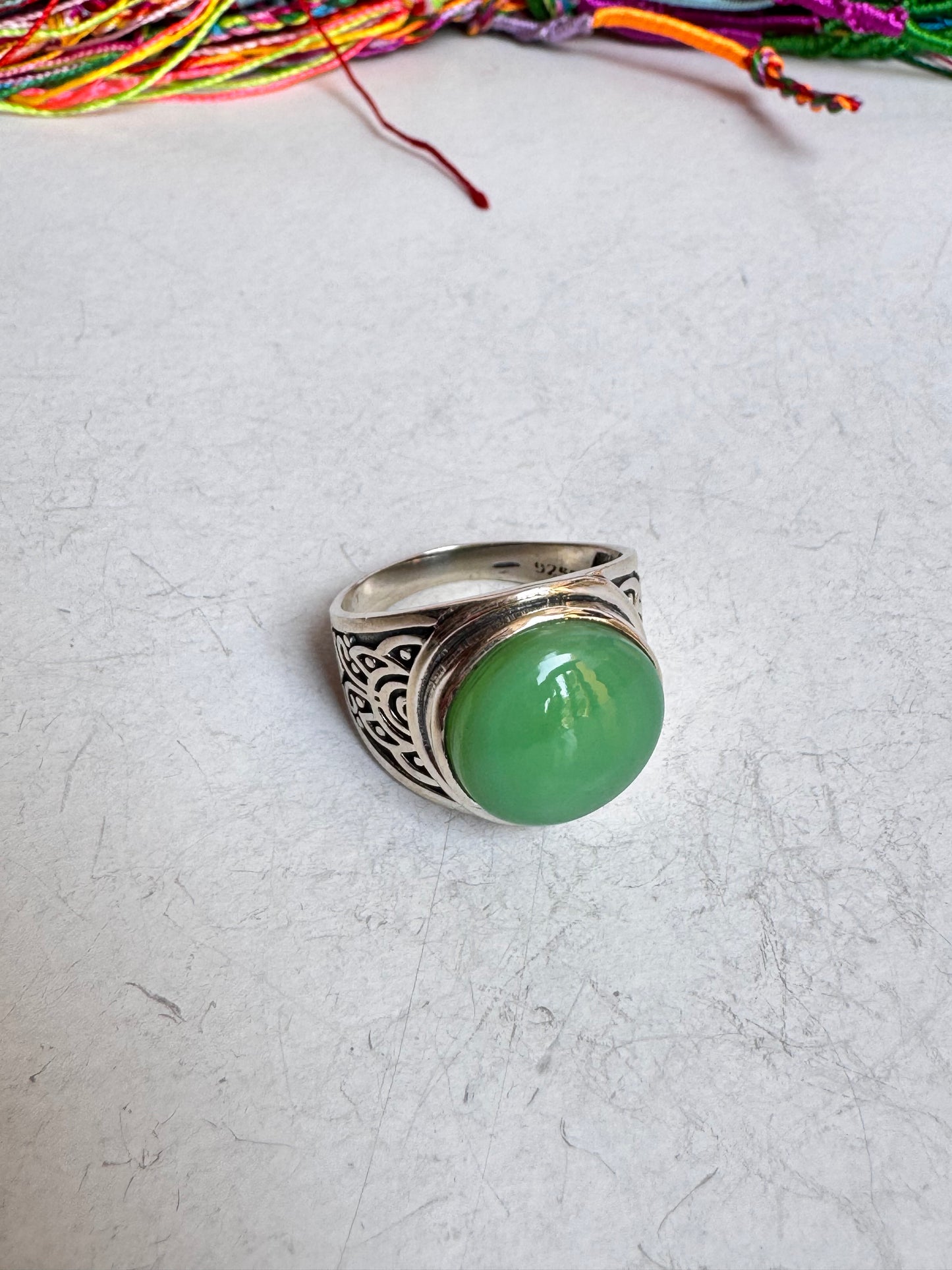 Anello argento 925 crisopasio misura 28/29 12V