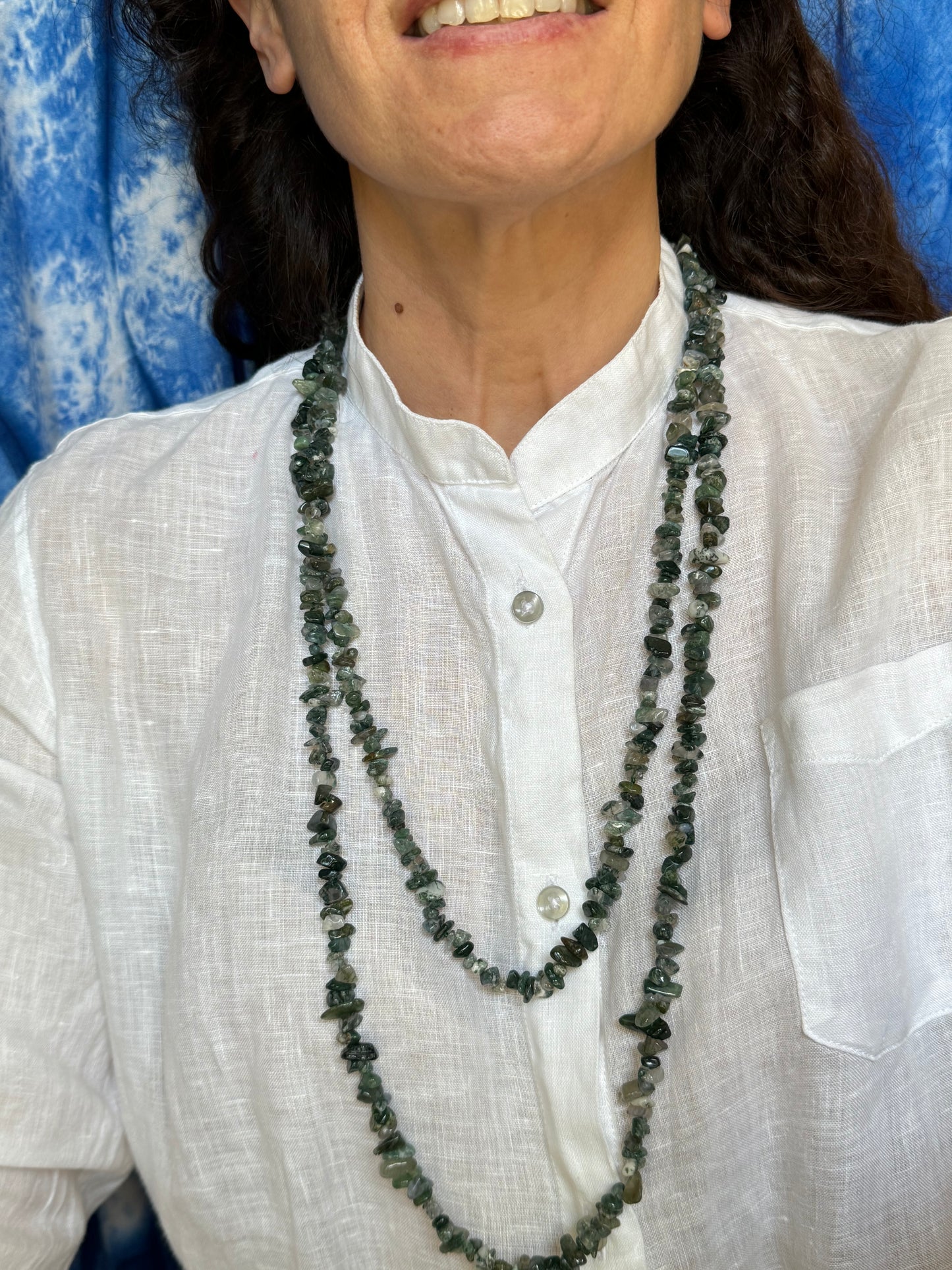 Halskette mit grünen Chips