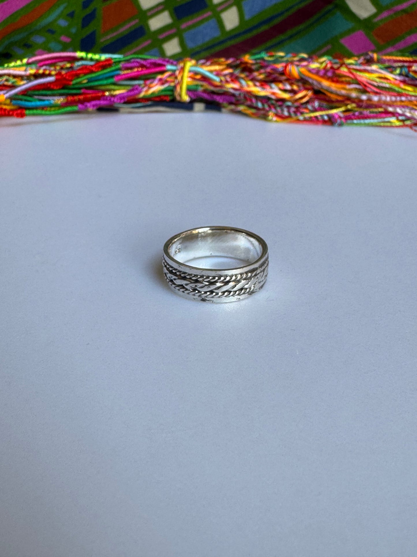 Anello argento 925 fascia misura 22- Z65