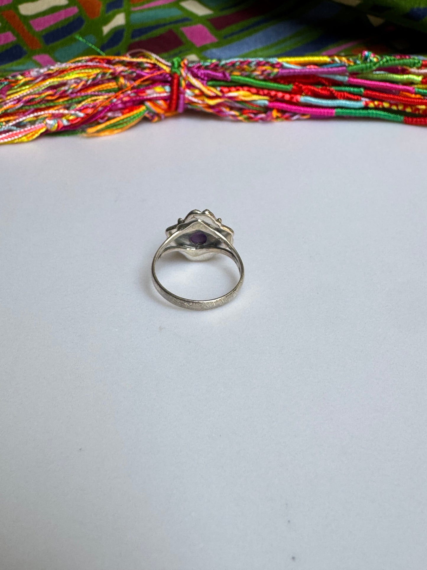 925 silver amethyst ring size 15 - 2A