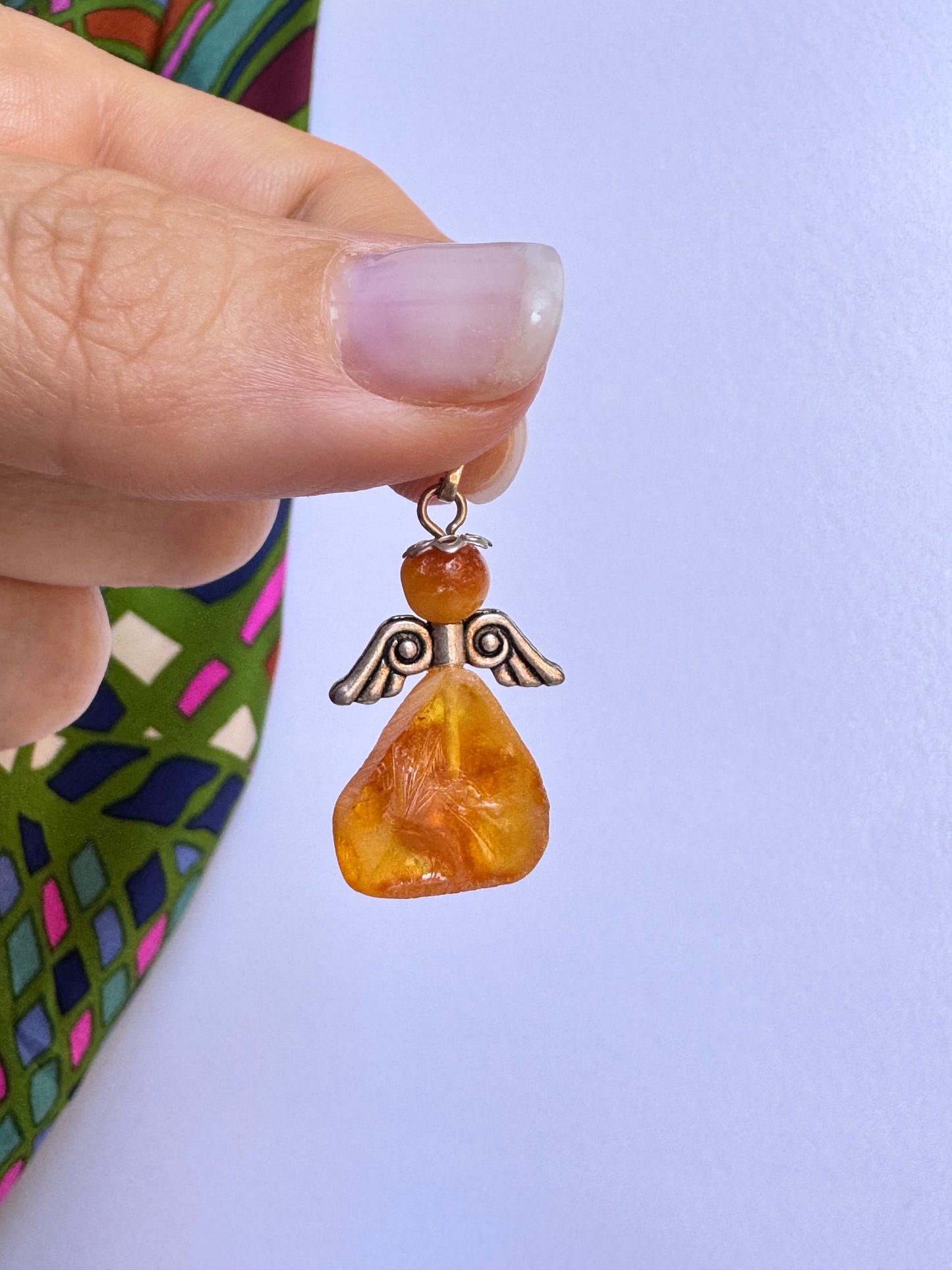 925 silver amber pendant A5