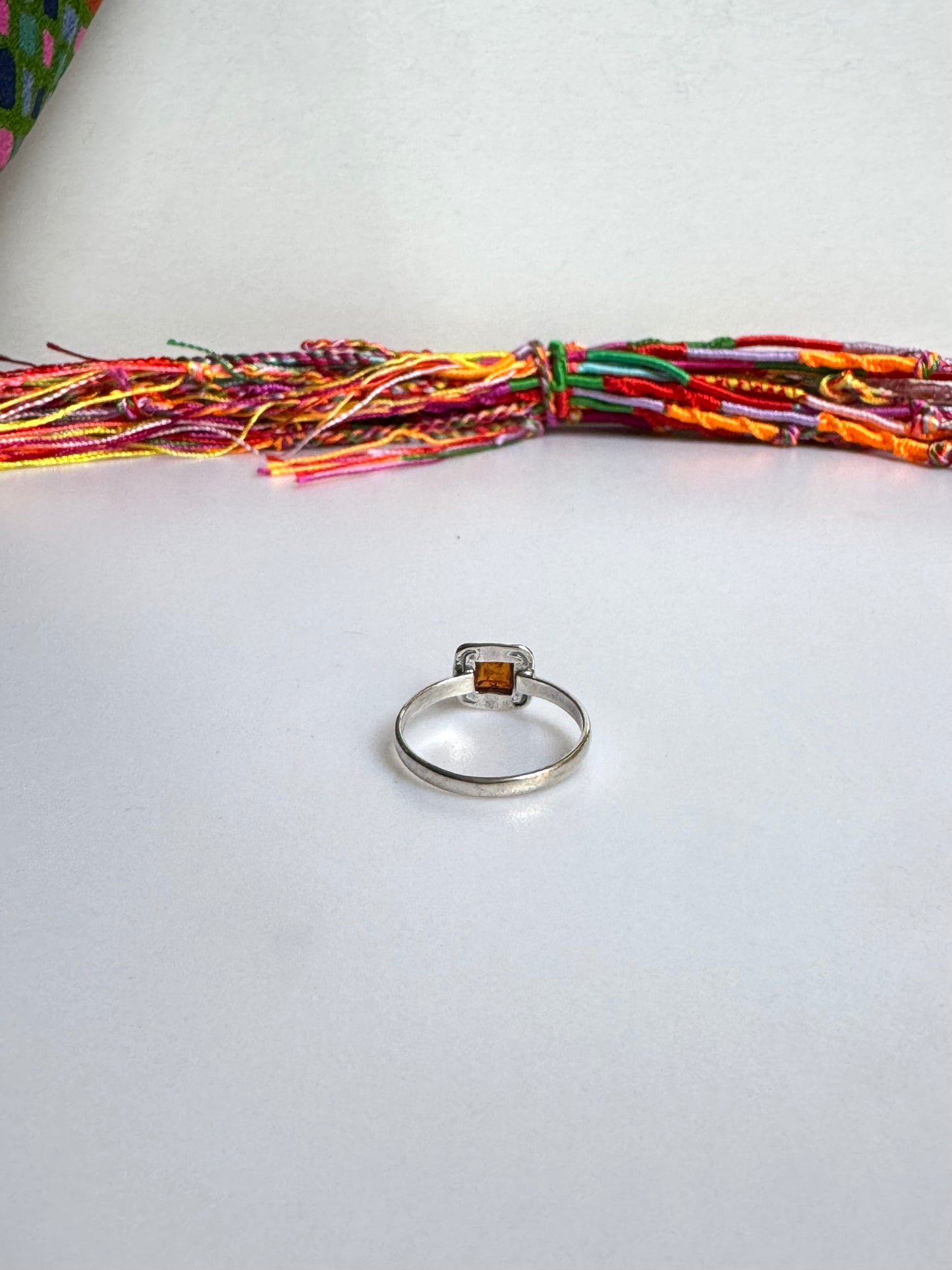 Anello argento 925 ambra misura 22 - 16AMB