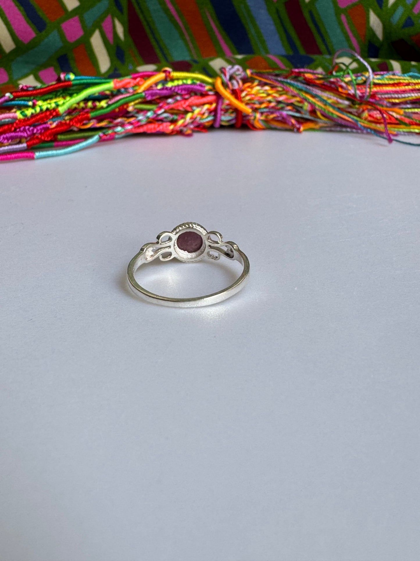 925 silver tourmaline ring size 22 - TA52