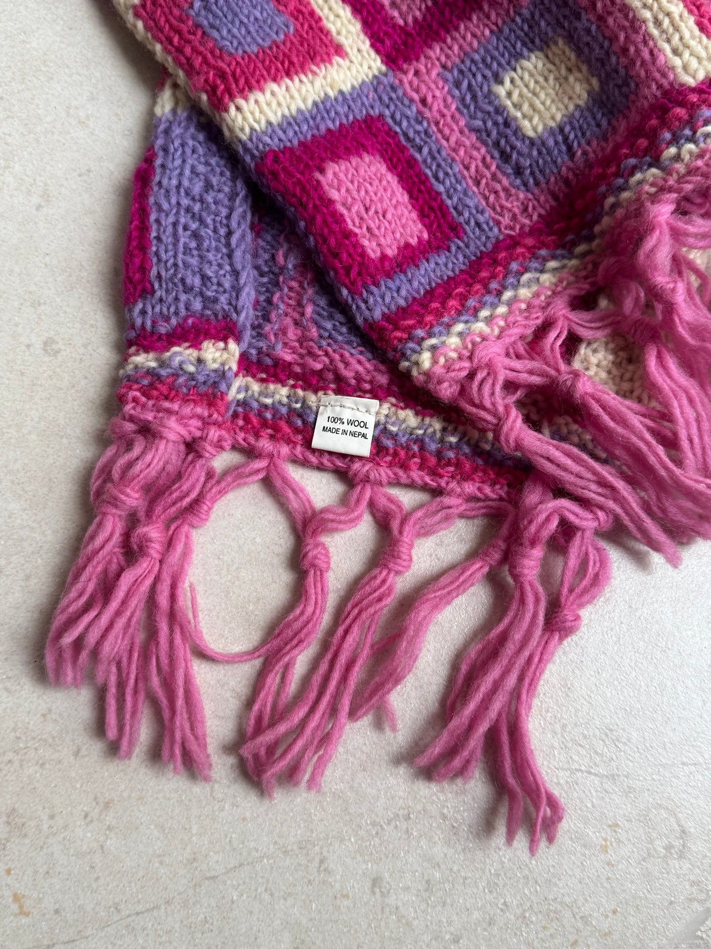 Sciarpa Nepal lana fucsia