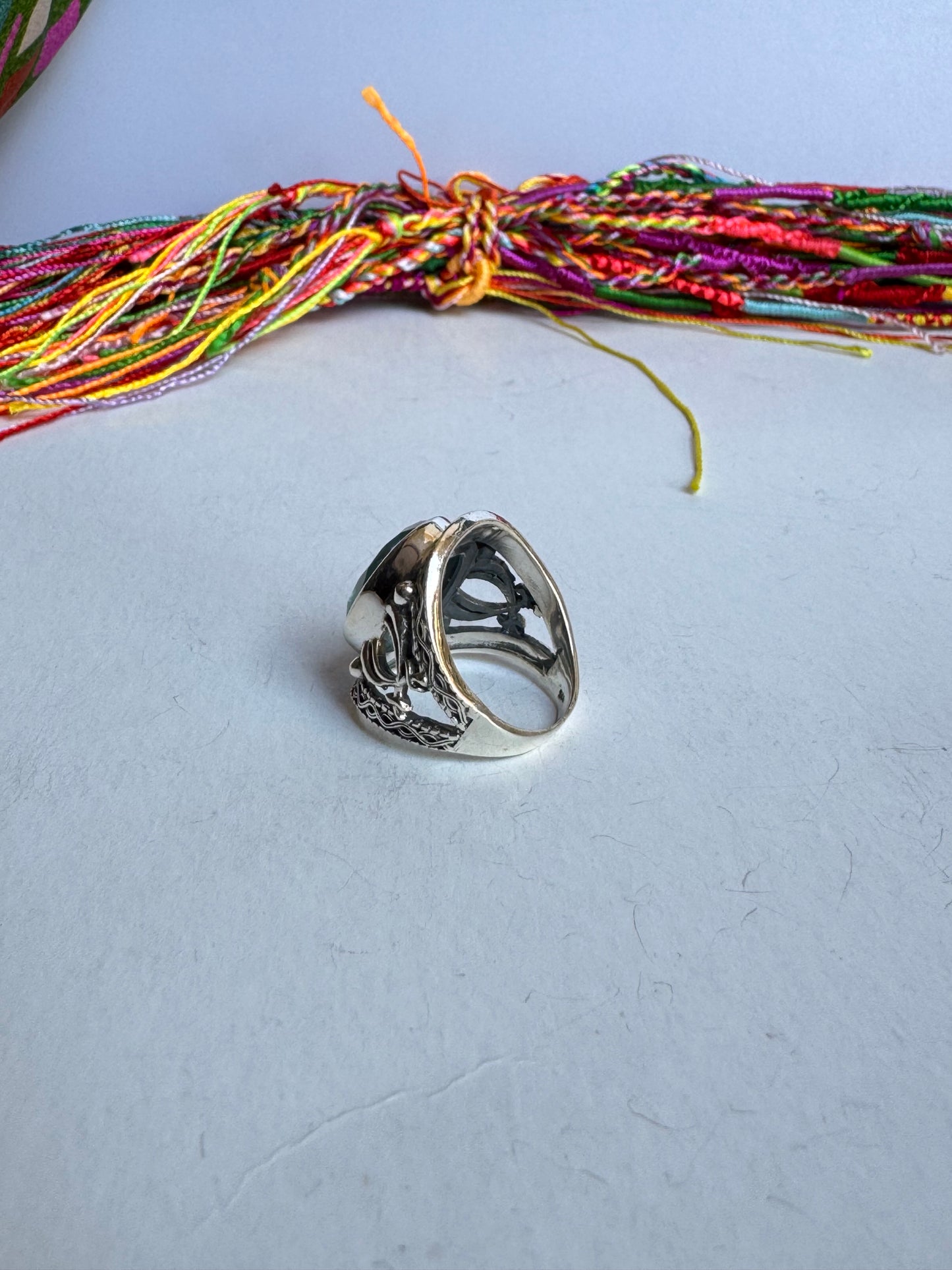 Anello argento 925 acquamarina misura 14/15 - 17AQ