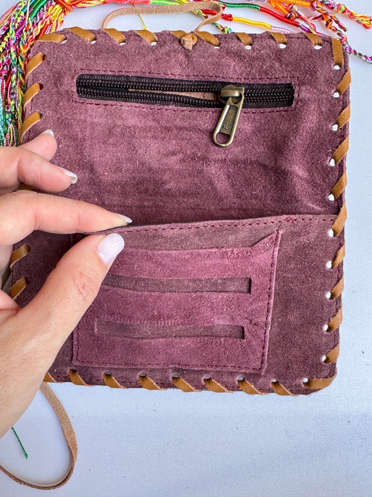 Porta tabacco in pelle 16x9 cm