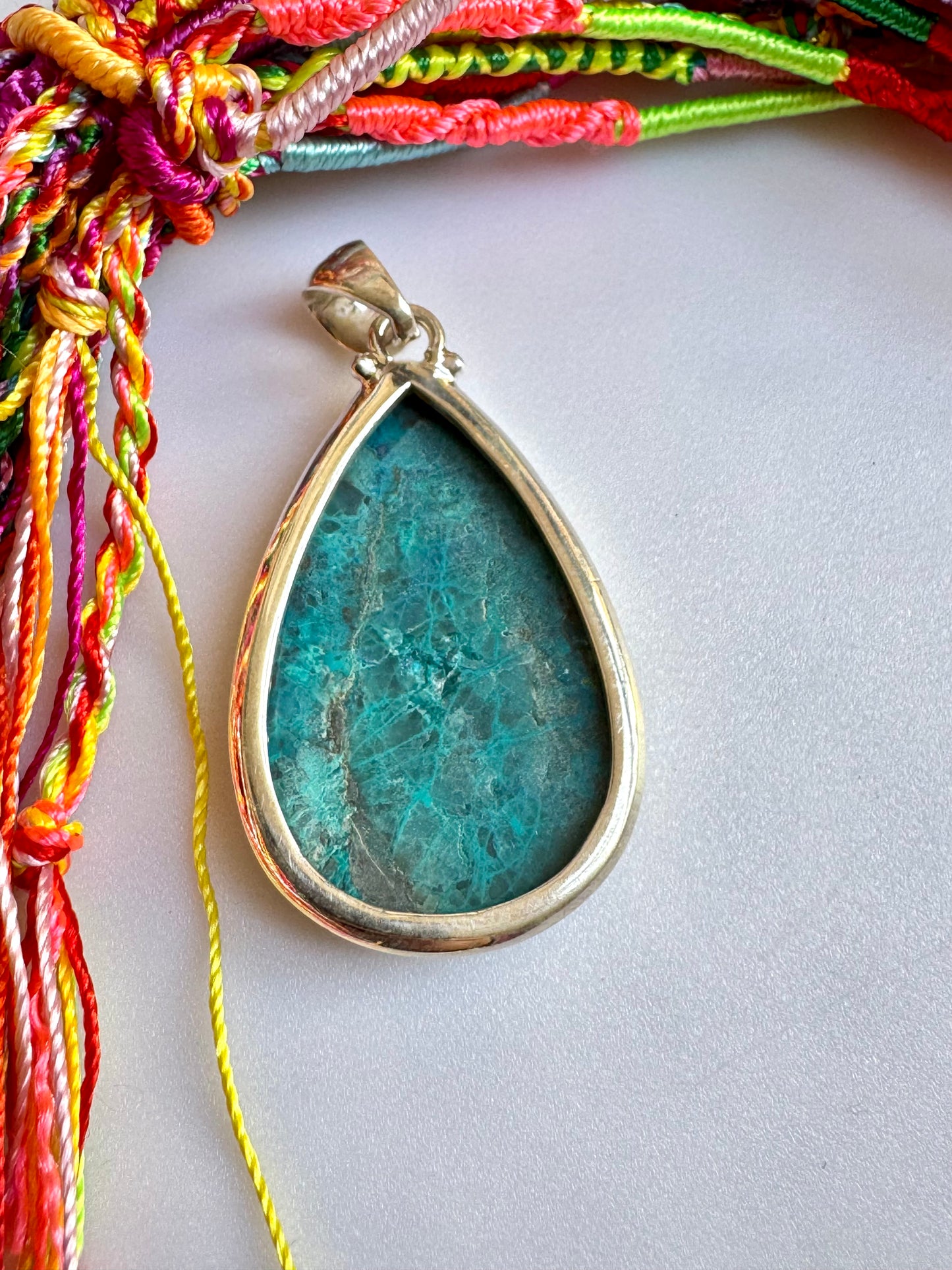 925 silver pendant chrysocolla C51