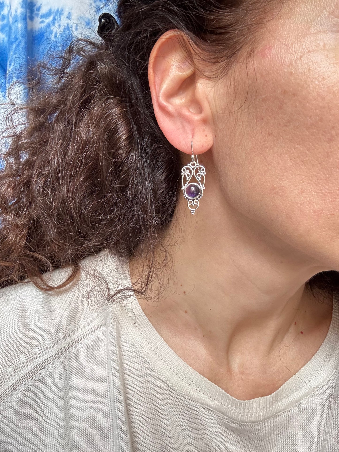 Orecchini argento925 ametista R4