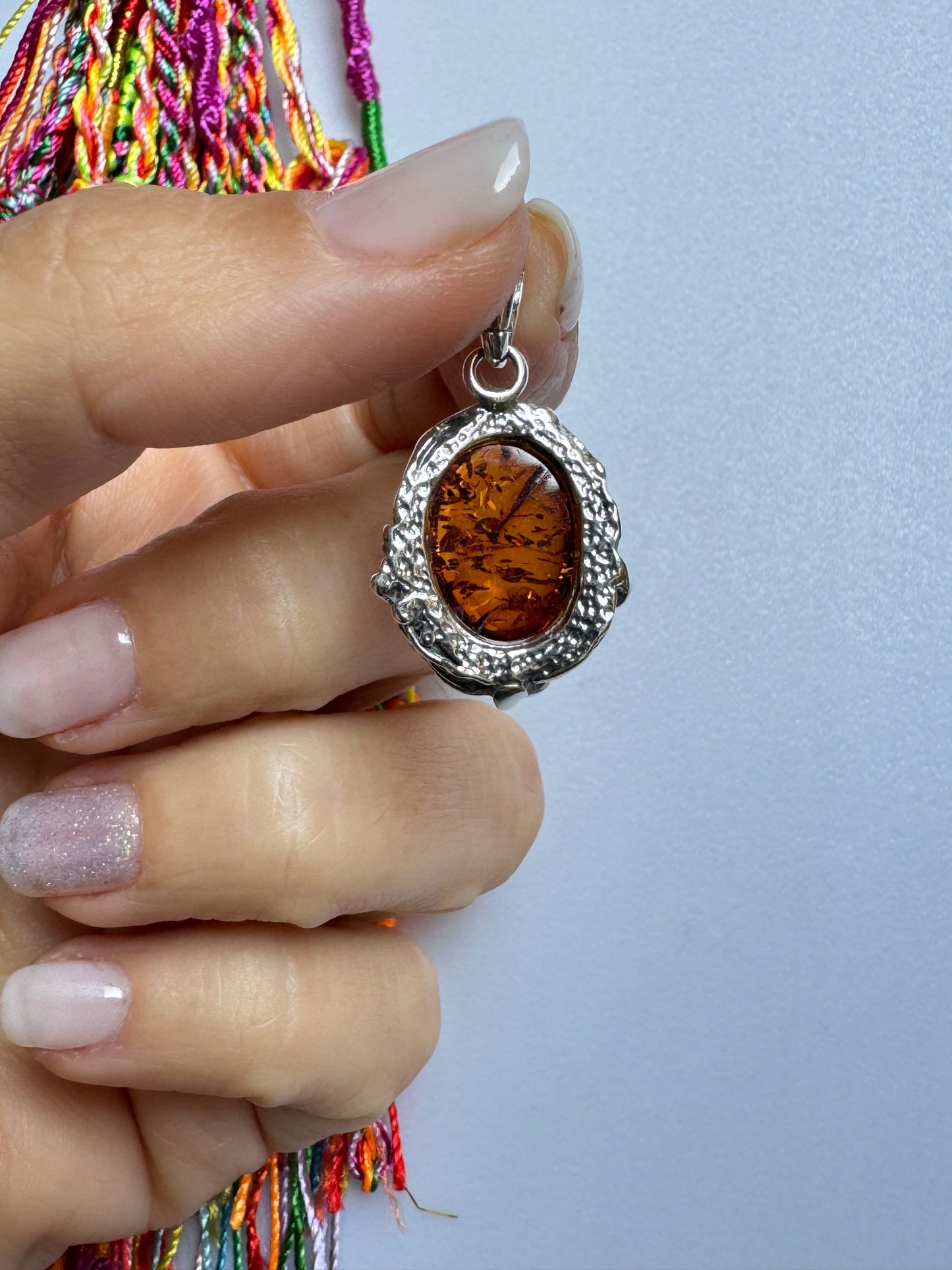 Pendant pendant silver925 amber 6AM