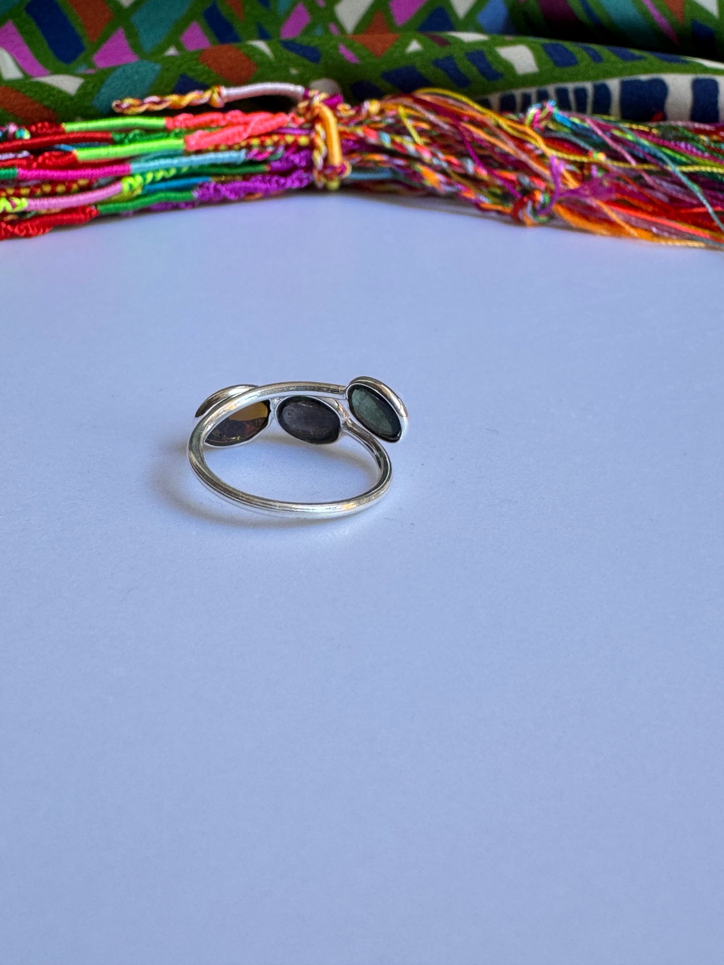 925 Silberring Turmalin größenverstellbar - TA2