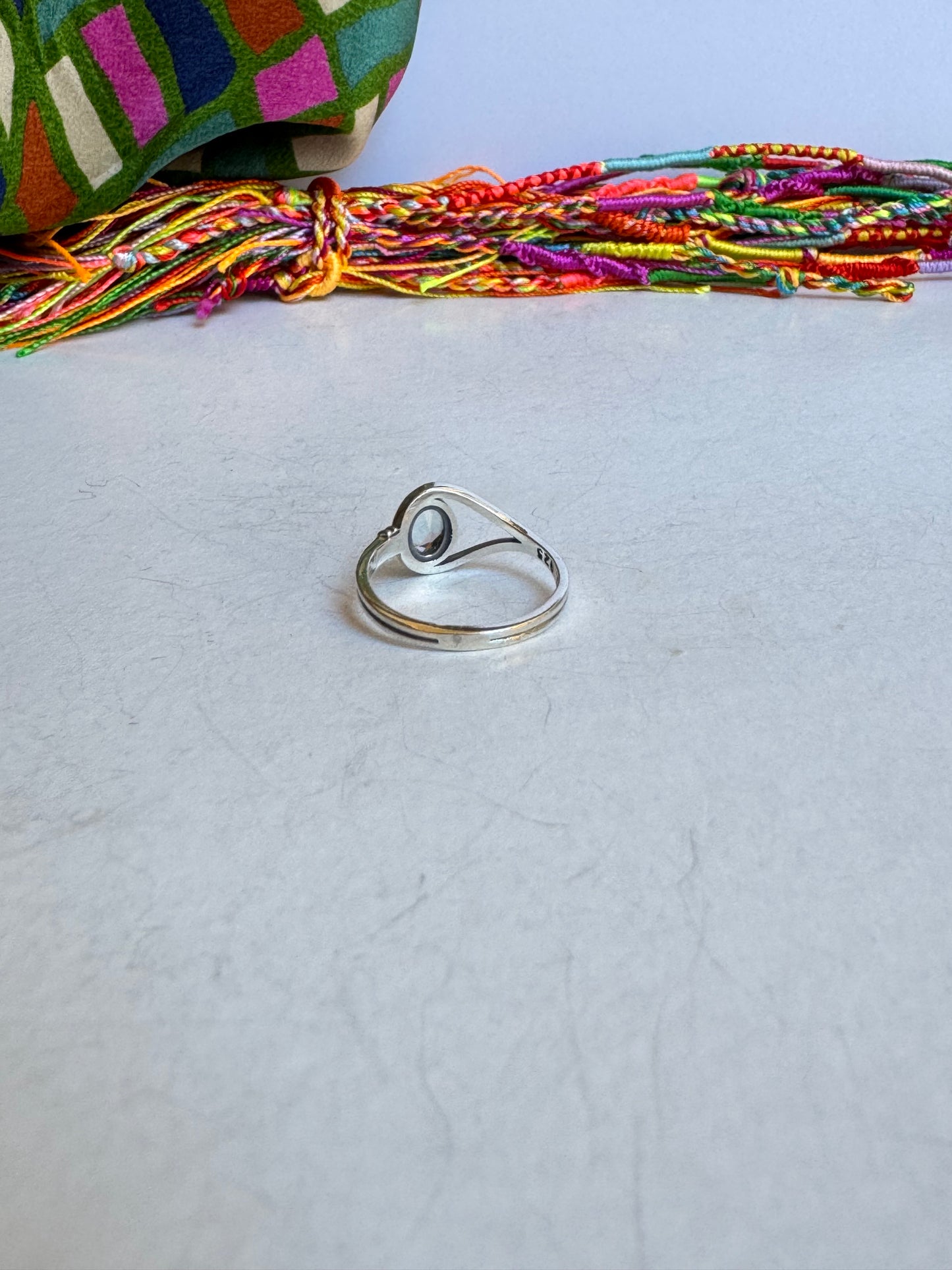 Anello argento 925 acquamarina misura 18/19 - 18AQ