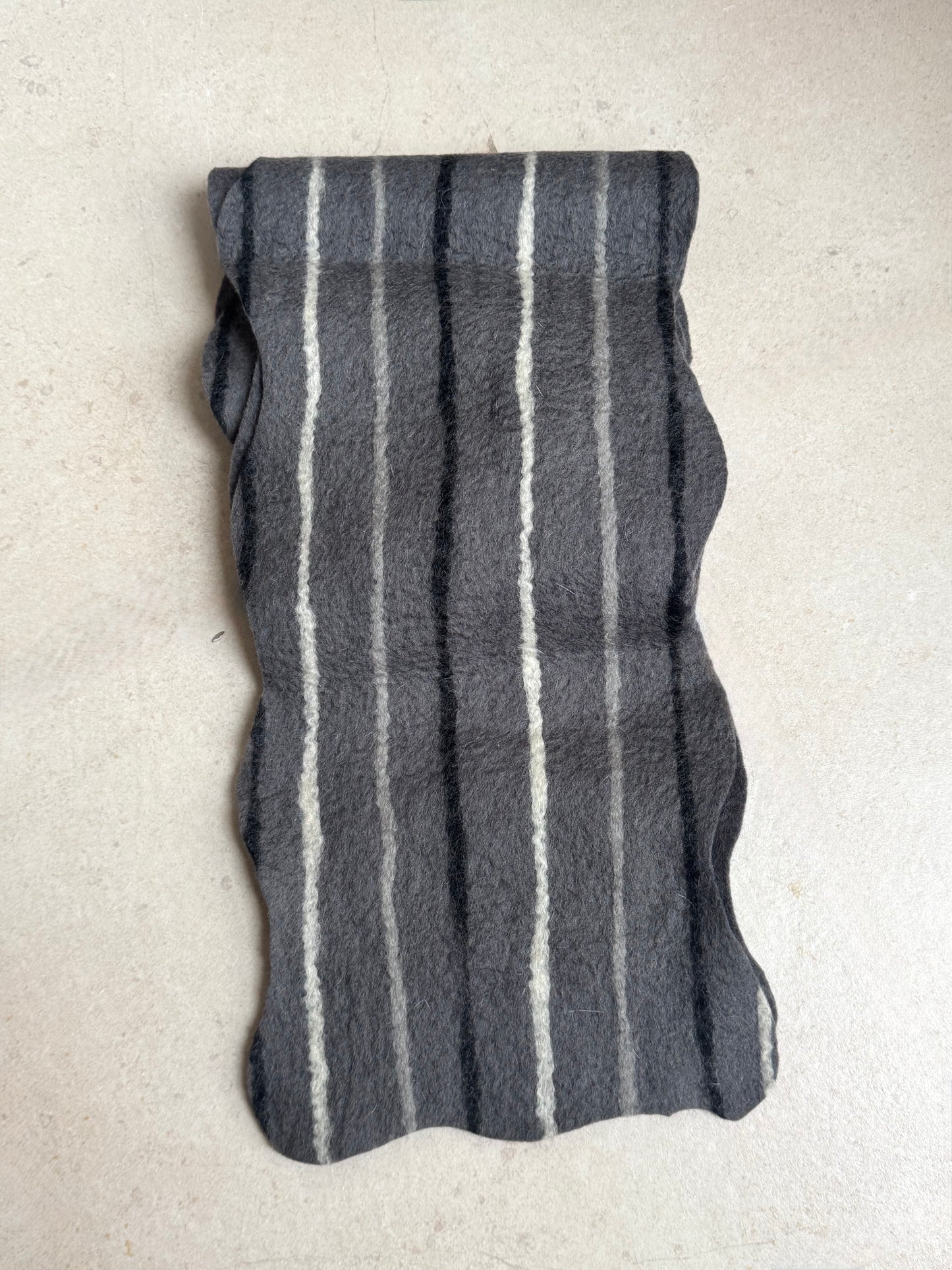 Sciarpa India lana cotta grigio