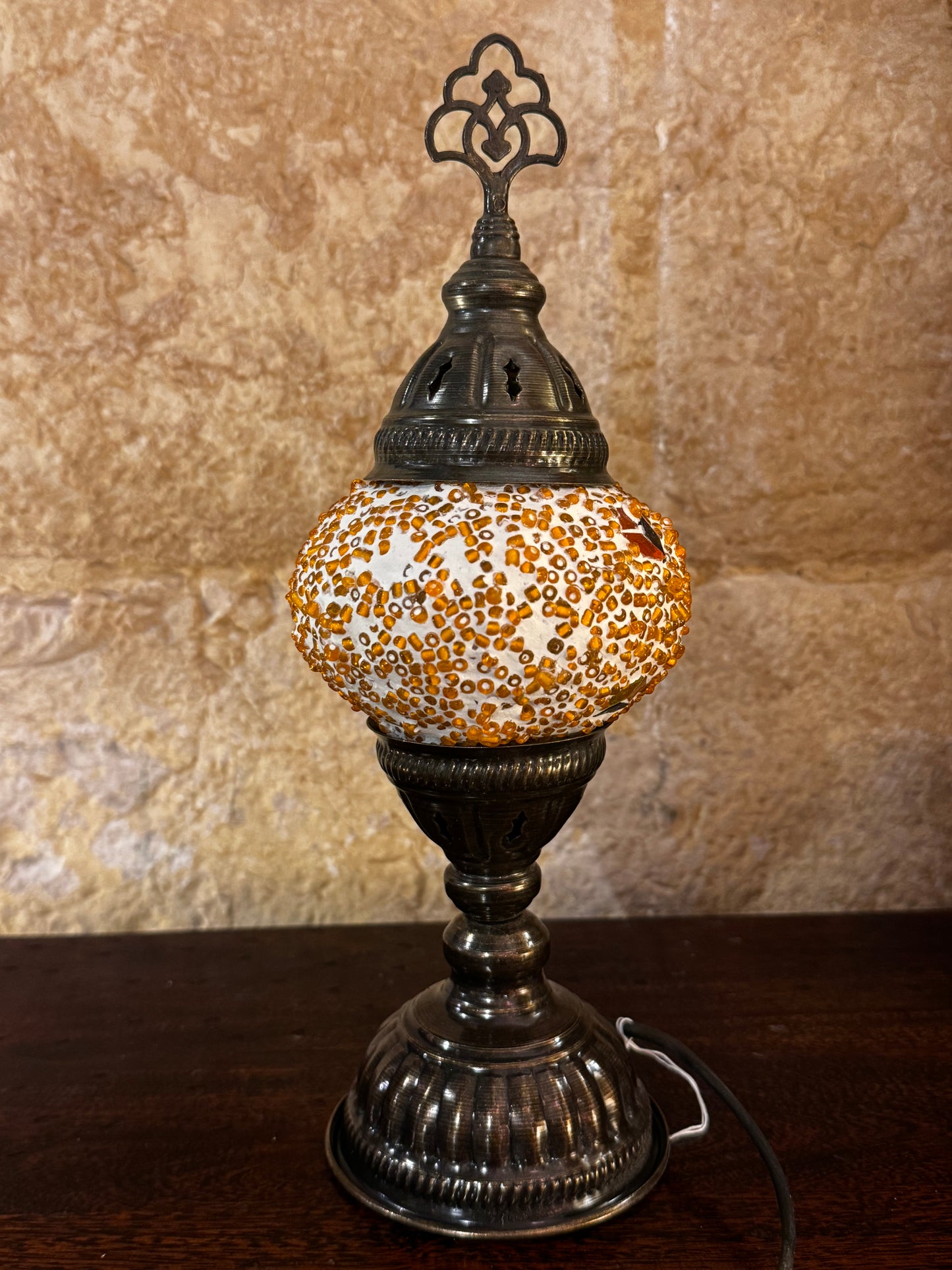 Turkish mosaic glass lampshade lamp, ethnic furniture 13S