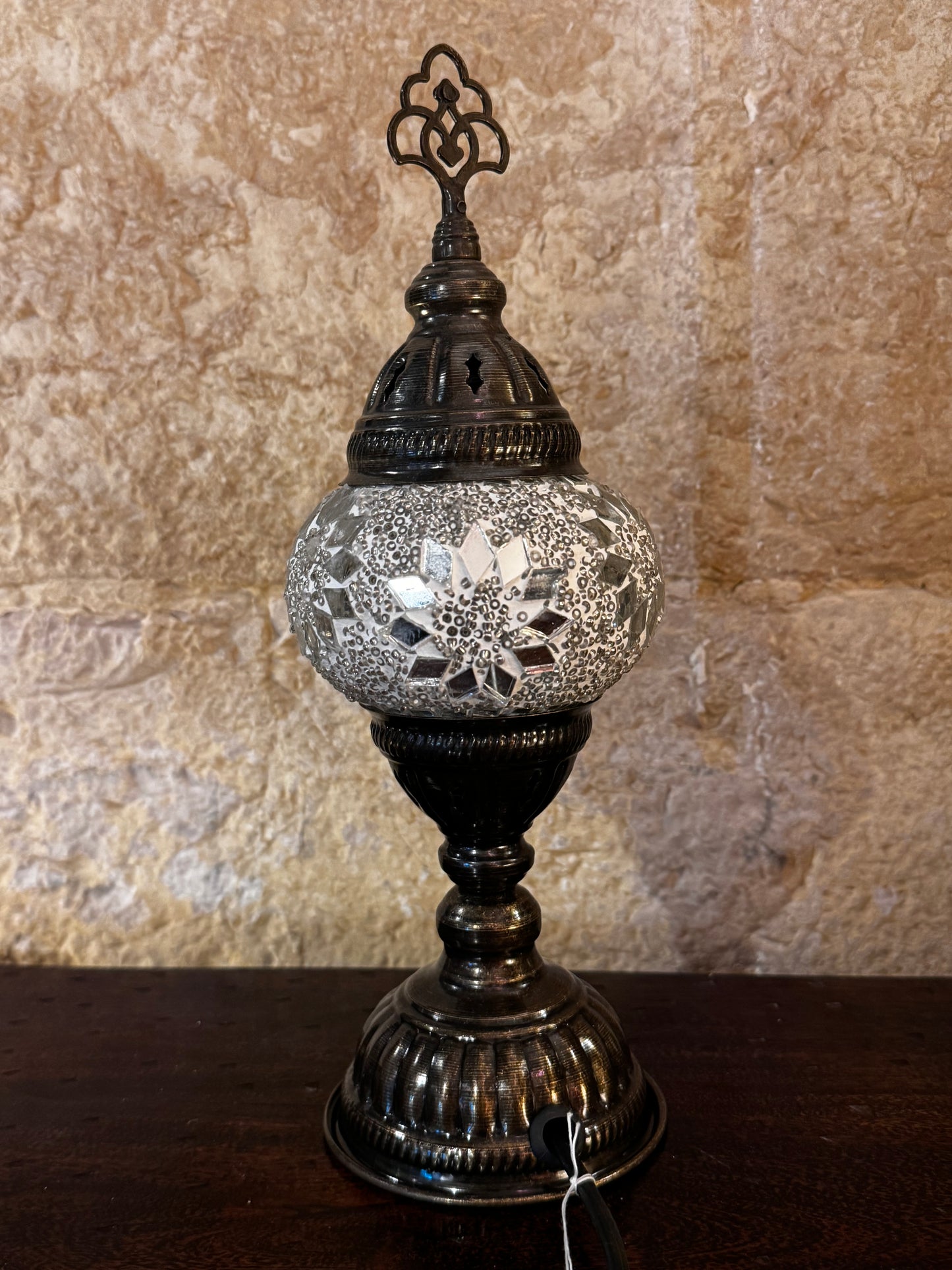 Turkish mosaic glass lampshade lamp, ethnic furniture 15S