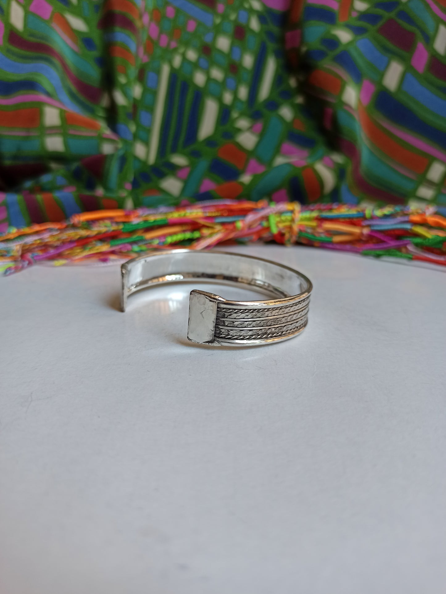 1cm silver bangle bracelet