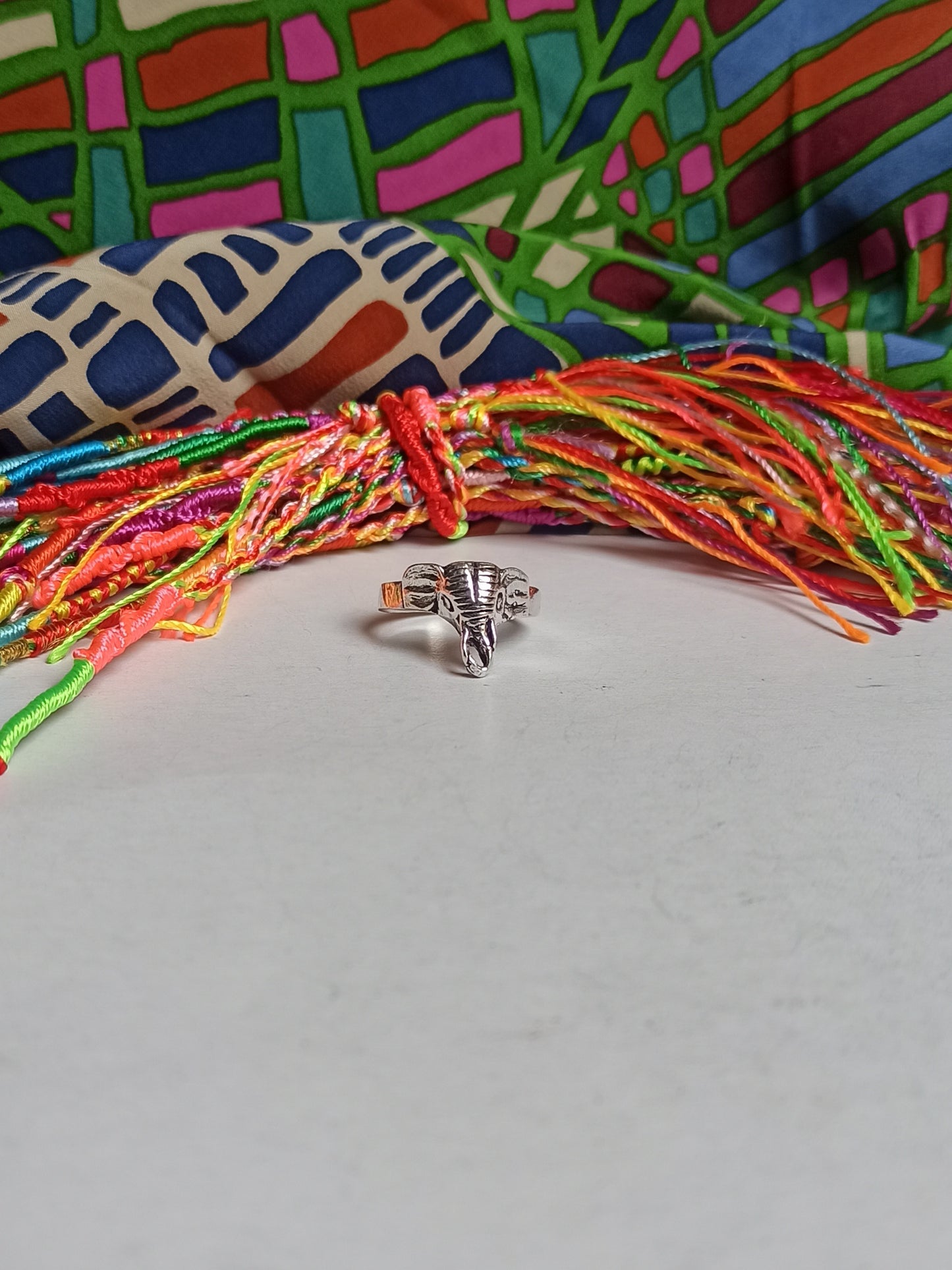 Boho silberner Elefantenring