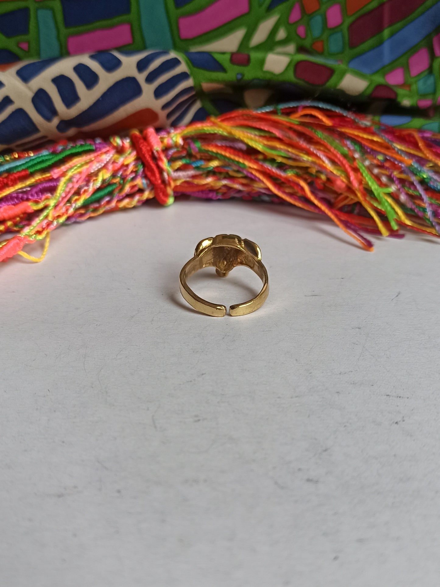 Goldener Elefanten-Boho-Ring
