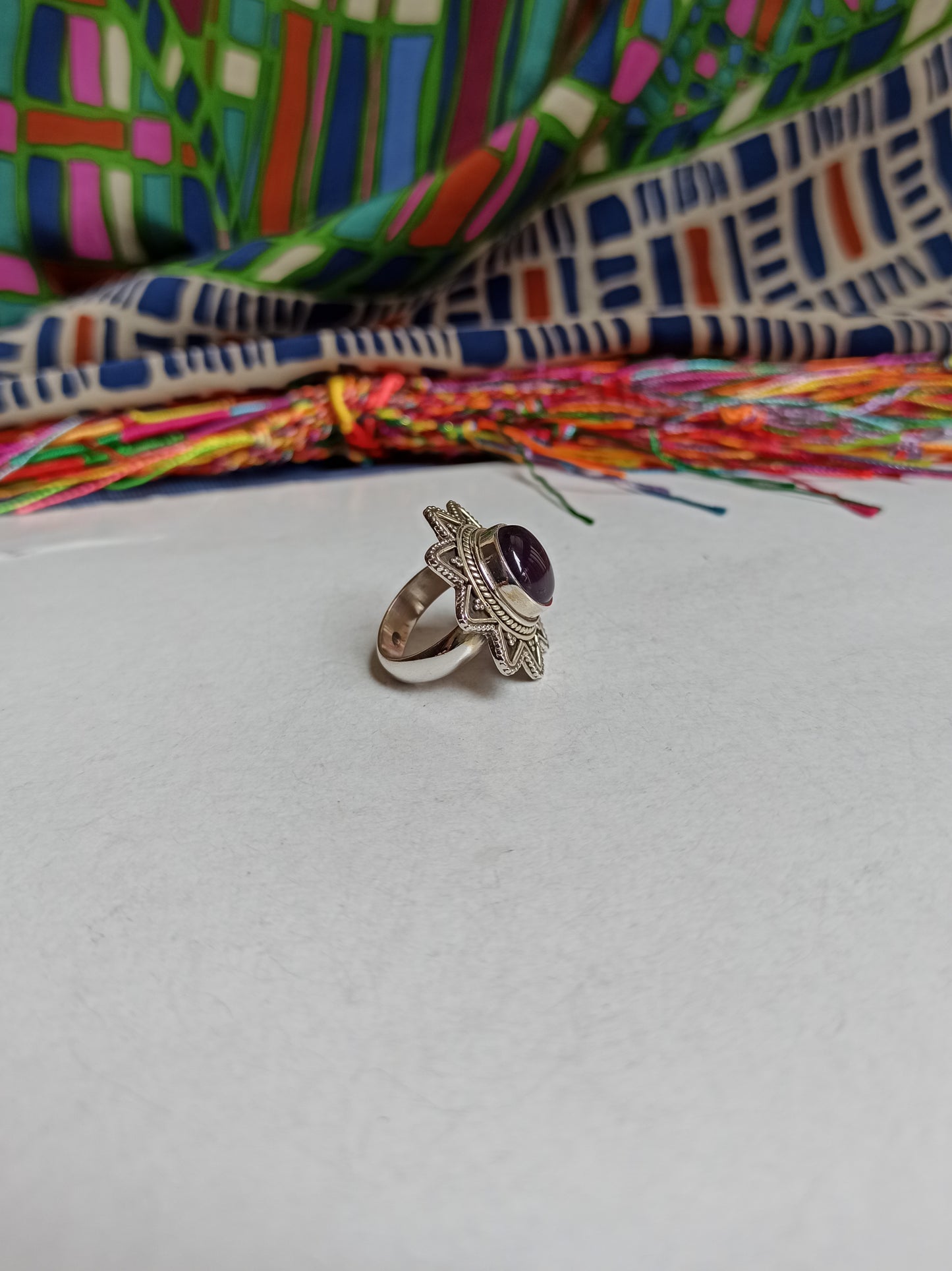 D137 amethyst 925 silver ring